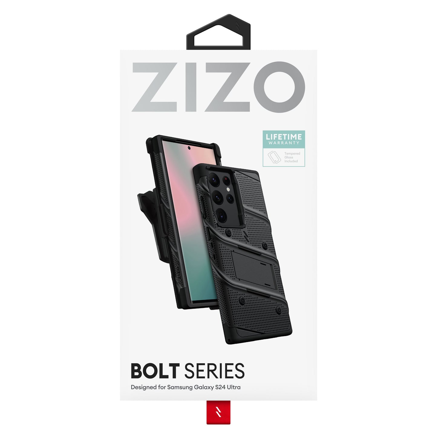 ZIZO BOLT Bundle Galaxy S24 Ultra Case with Tempered Glass