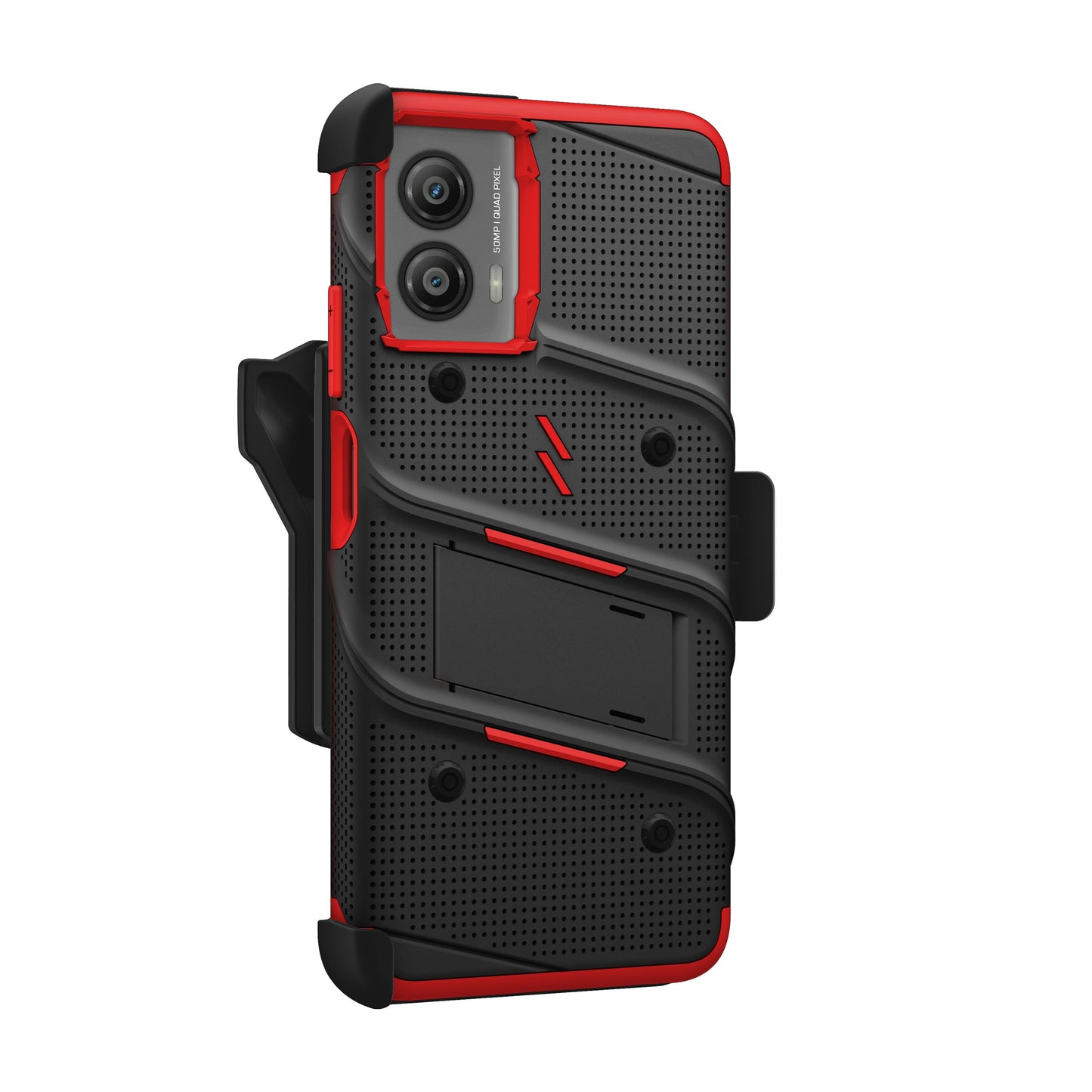 ZIZO BOLT Bundle moto g power 5G (2024) Case - Black / Red - ZIZO Wireless