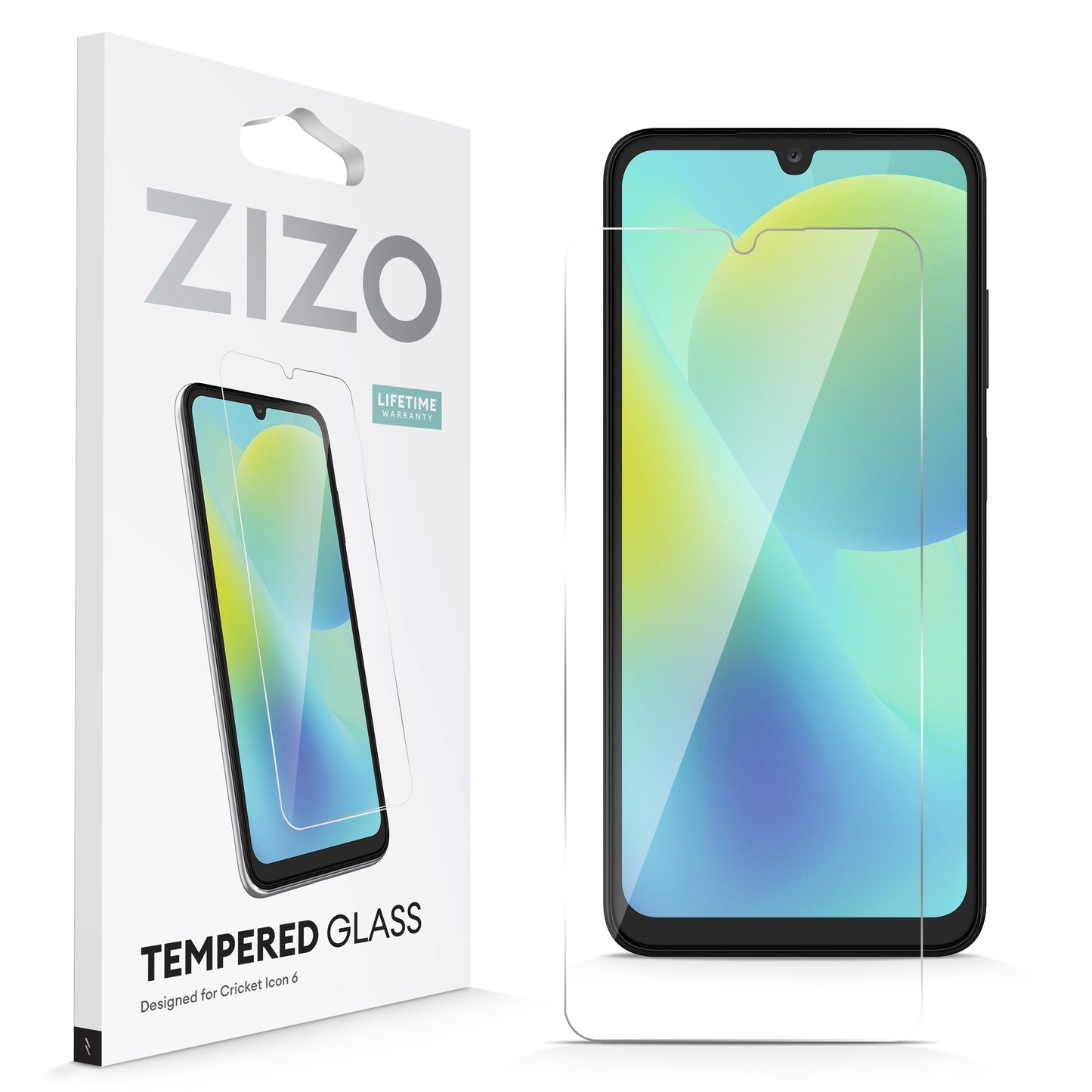 ZIZO TEMPERED GLASS Screen Protector for Cricket Icon 6