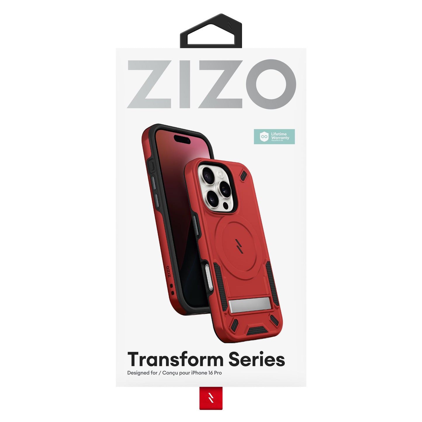 ZIZO TRANSFORM Series iPhone 16 Pro Case - Red