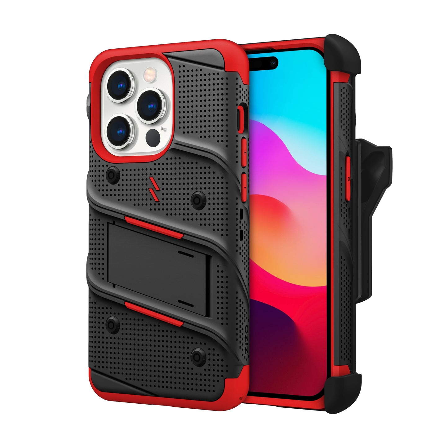 ZIZO BOLT Bundle iPhone 15 Pro Case with Tempered Glass