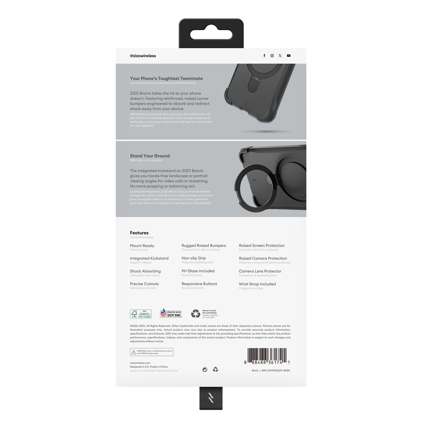 ZIZO Bravix Bundle Galaxy S26 FE 4-in-1 MagSafe Case Bundle