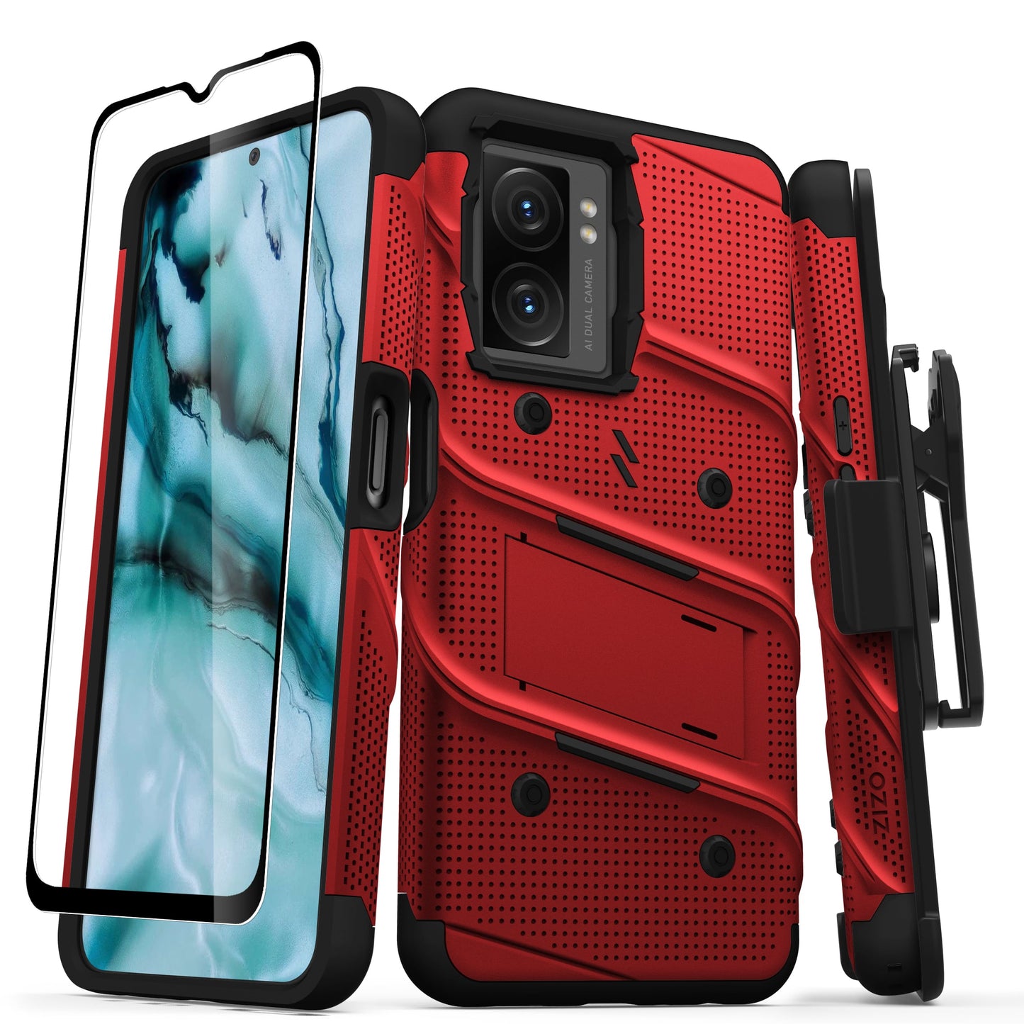 ZIZO BOLT Bundle OnePlus Nord N300 5G Case - Red - ZIZO Wireless