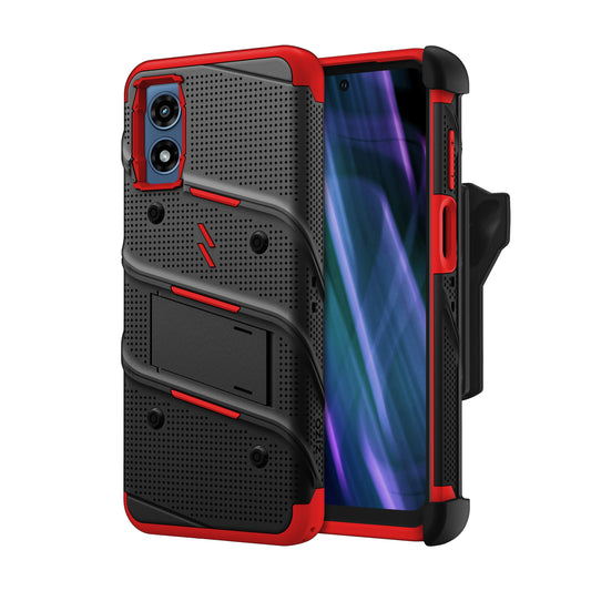 ZIZO BOLT Bundle moto g Play (2024) Case - Black / Red