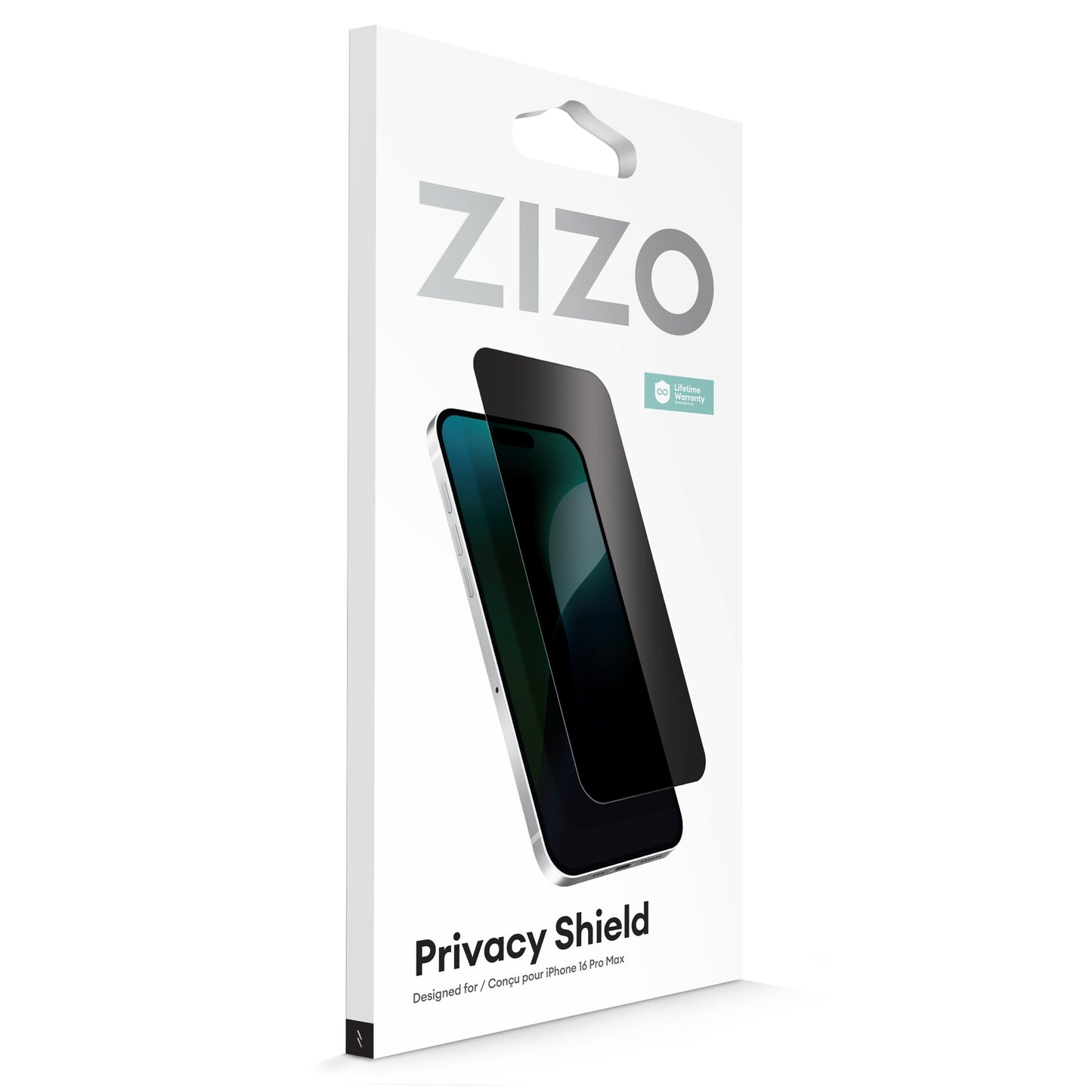 ZIZO PRIVACY Tempered Glass Screen Protector for iPhone 16 Pro Max - Privacy