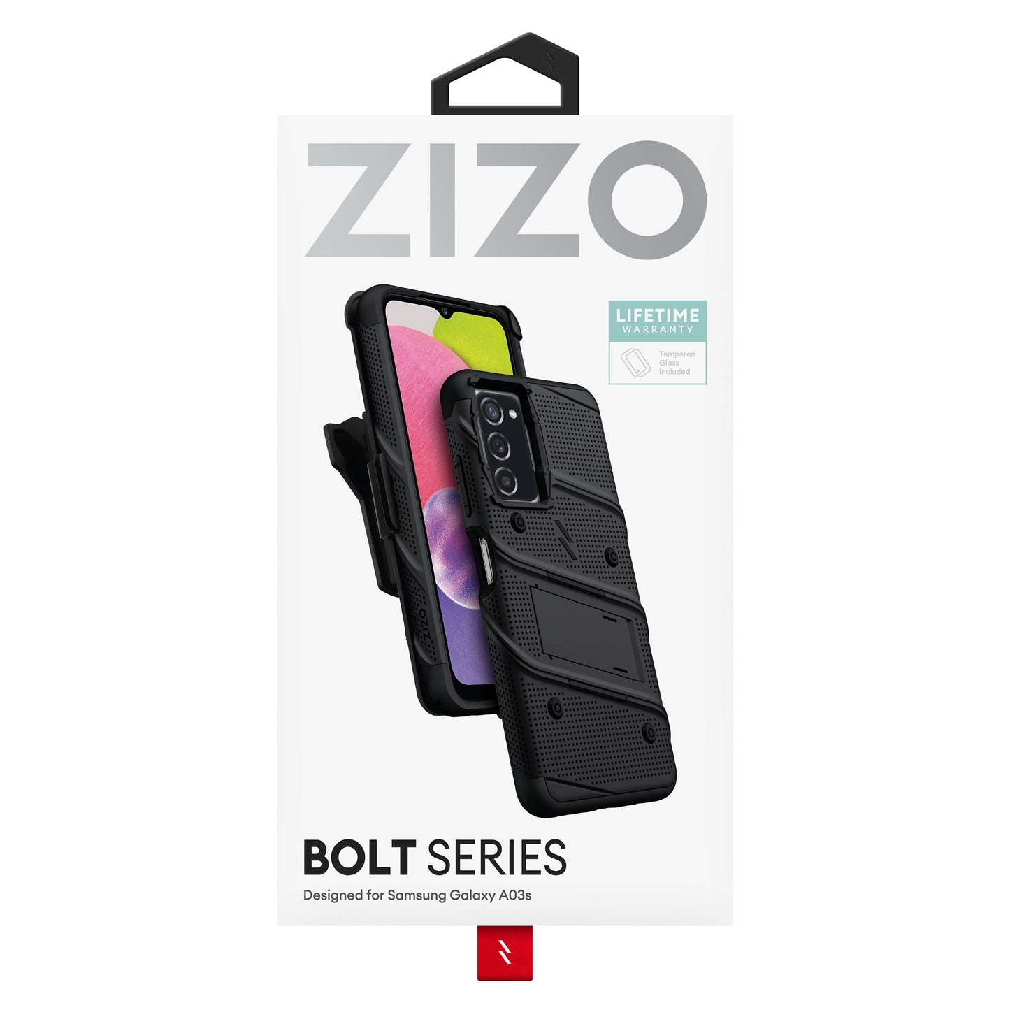 ZIZO BOLT Bundle Galaxy A03s Case with Tempered Glass - ZIZO Wireless