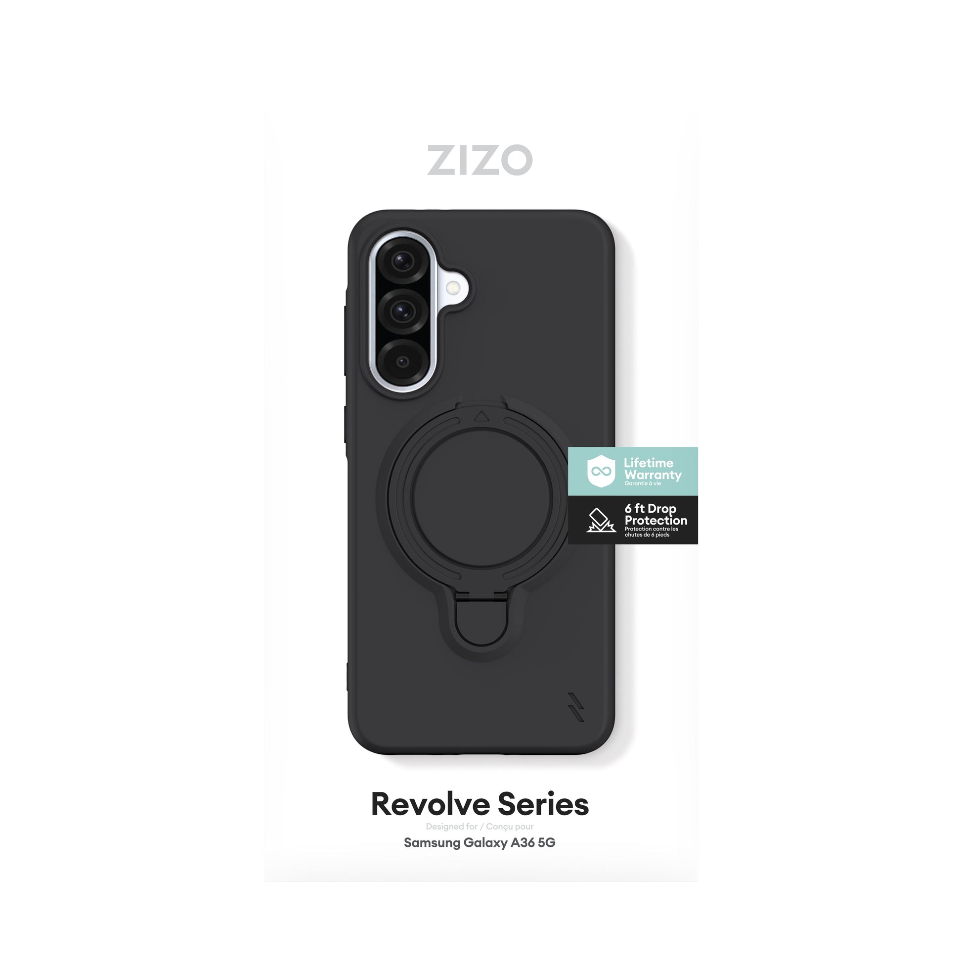 ZIZO REVOLVE Series Galaxy A36 5G Case - Magnetic Black - ZIZO Wireless