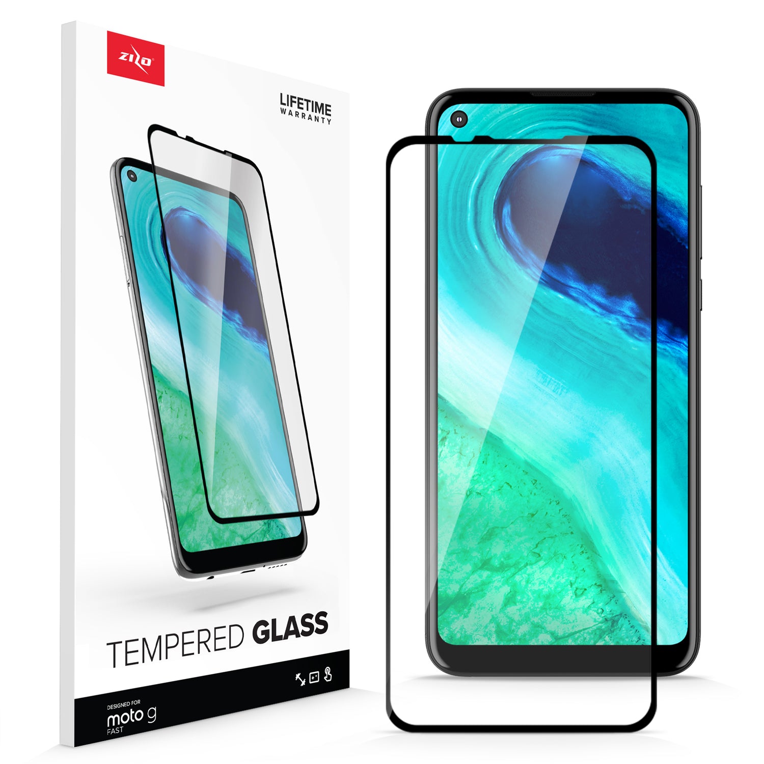ZIZO TEMPERED GLASS Screen Protector for Moto G Fast - ZIZO Wireless