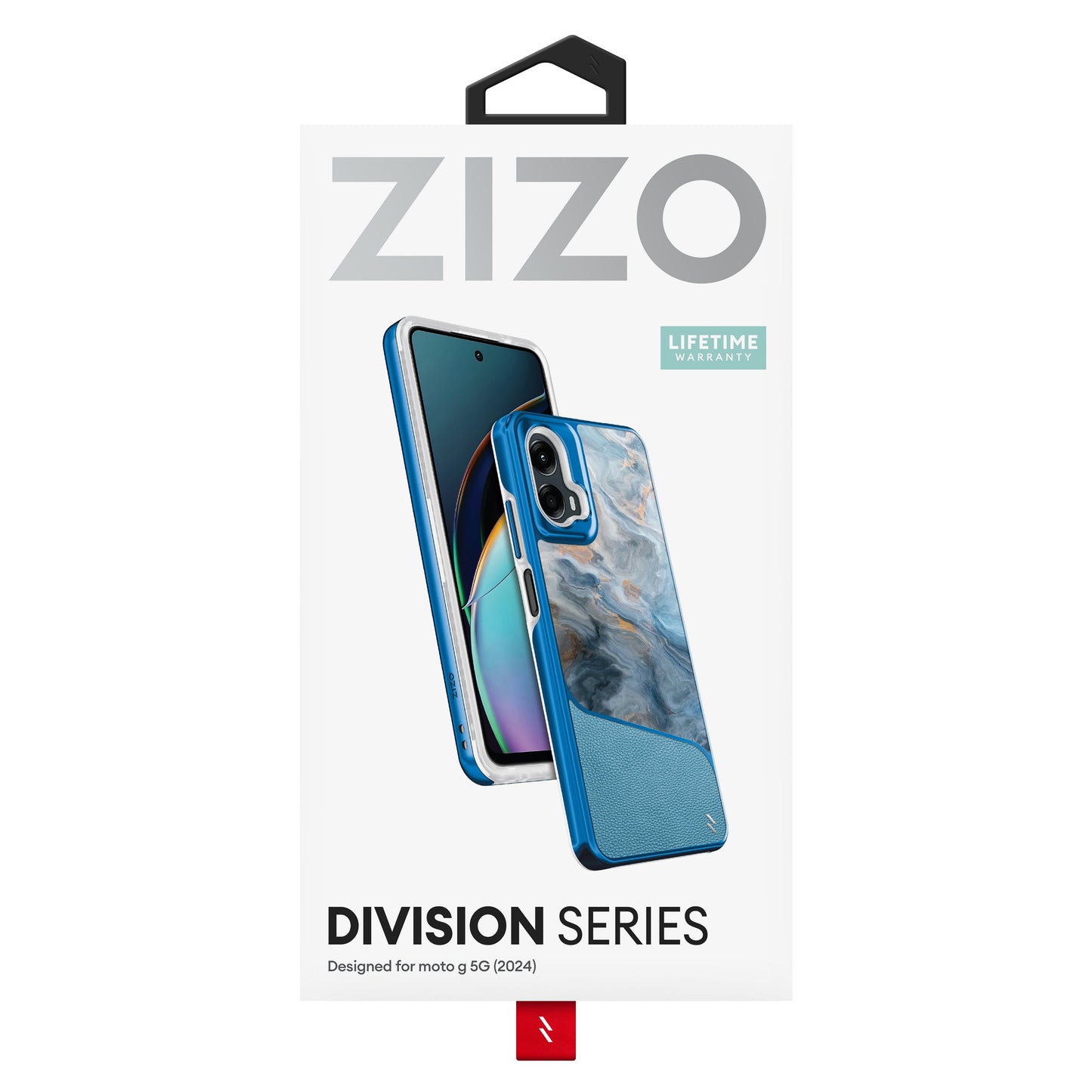 ZIZO DIVISION Series moto g 5G (2024) Case - Baby Blue Marble