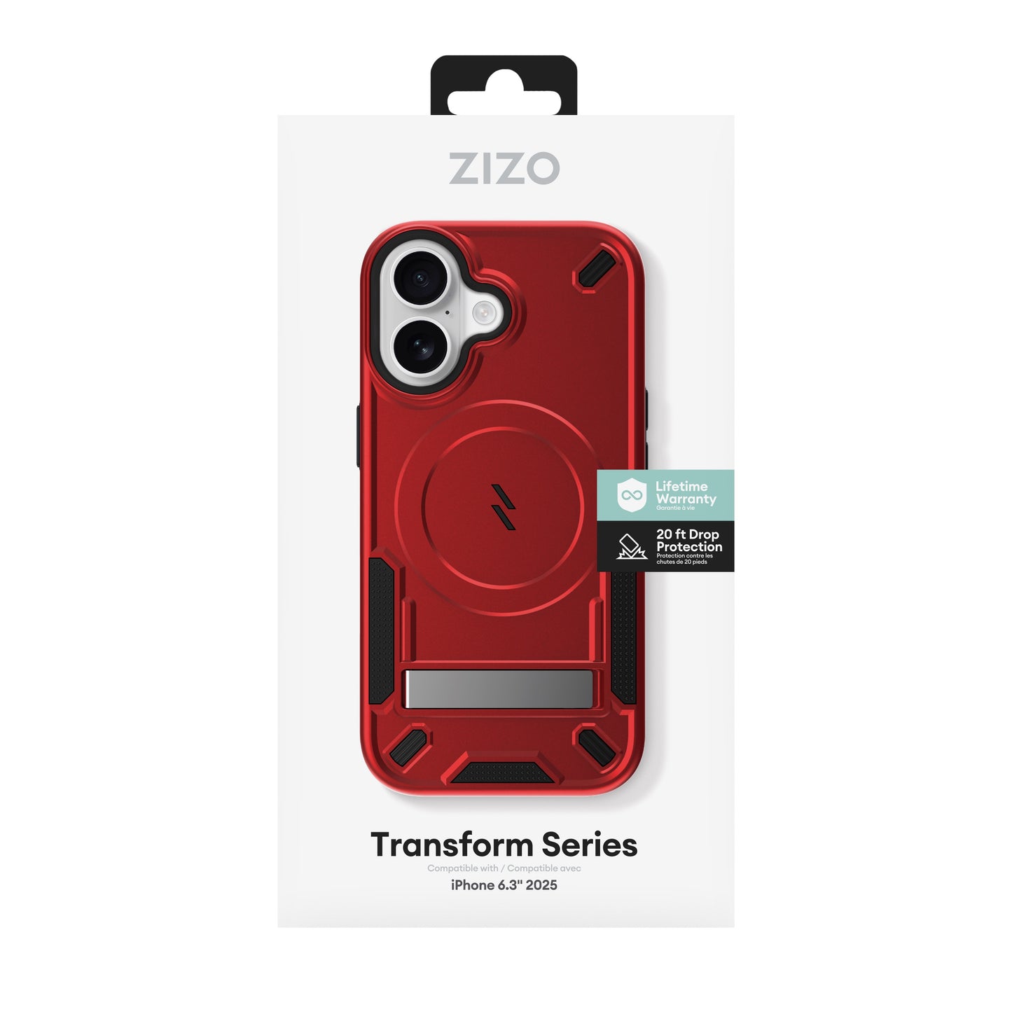 ZIZO TRANSFORM Series iPhone 17 MagSafe Case - Red - ZIZO Wireless