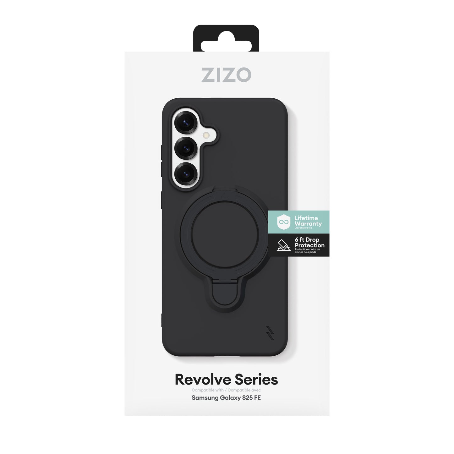 ZIZO REVOLVE Series Galaxy S25 FE Case - Magnetic Black - ZIZO Wireless