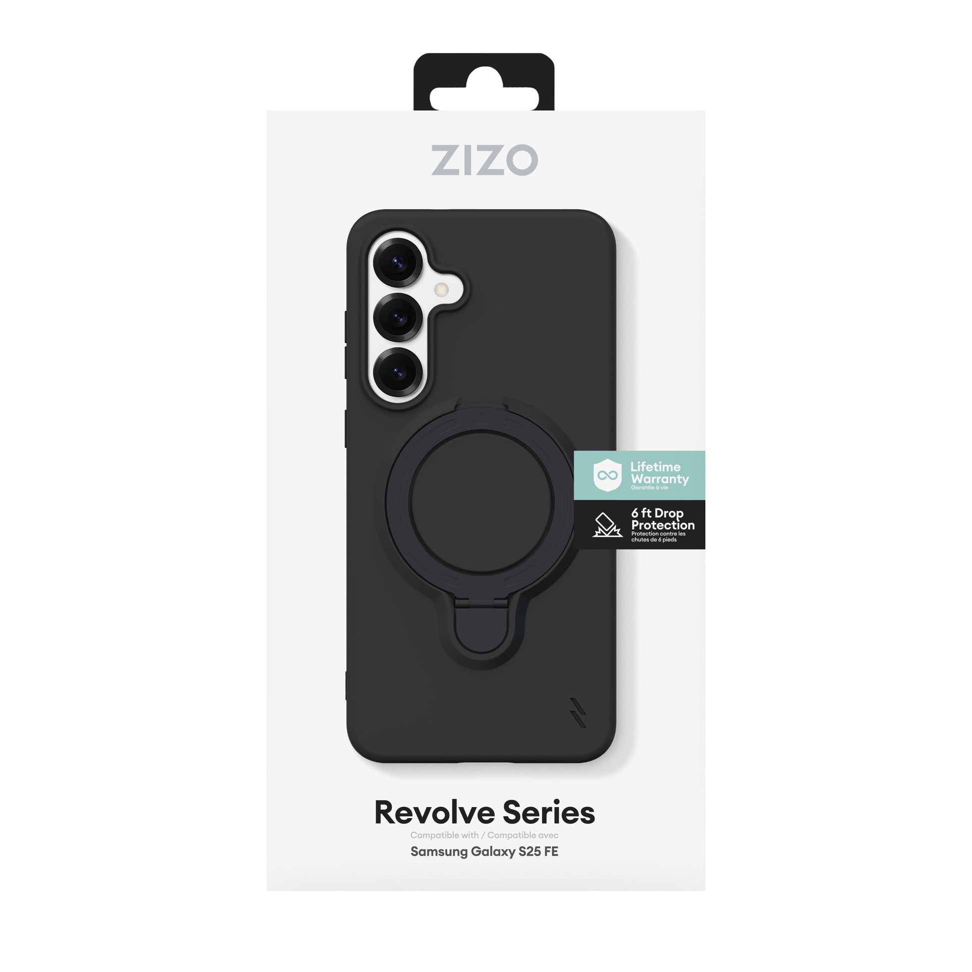 ZIZO REVOLVE Series Galaxy S25 FE Case - Magnetic Black - ZIZO Wireless