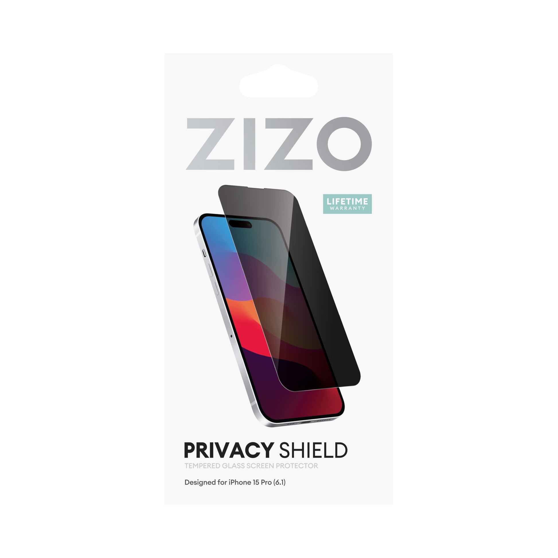 ZIZO PRIVACY Tempered Glass Screen Protector for iPhone 15 Pro - Privacy - ZIZO Wireless