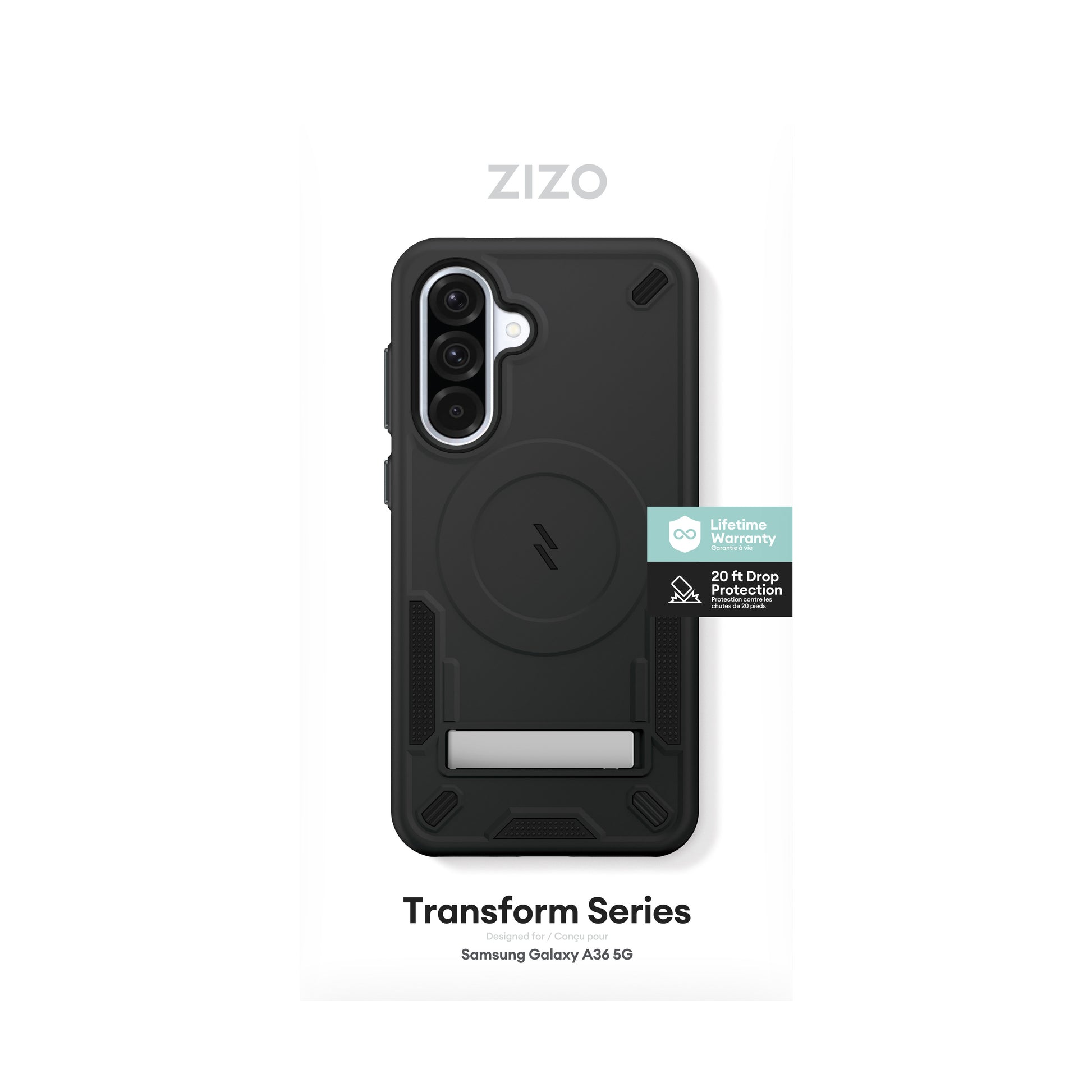 ZIZO TRANSFORM Series Galaxy A36 5G Case - Black - ZIZO Wireless
