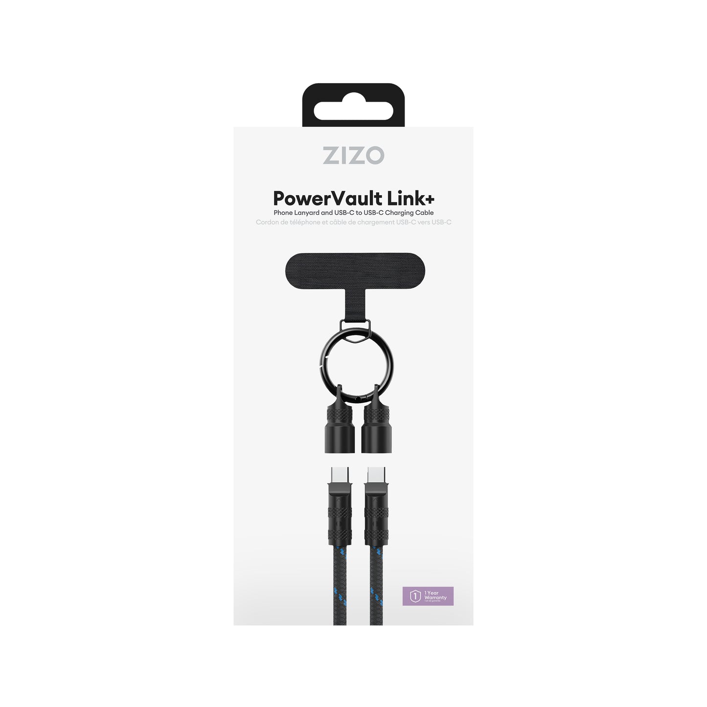 ZIZO PowerVault Link+ Lanyard USB-C Cable