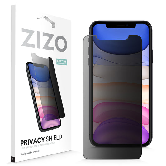 ZIZO PRIVACY Tempered Glass Screen Protector for iPhone 11 - Privacy - ZIZO Wireless