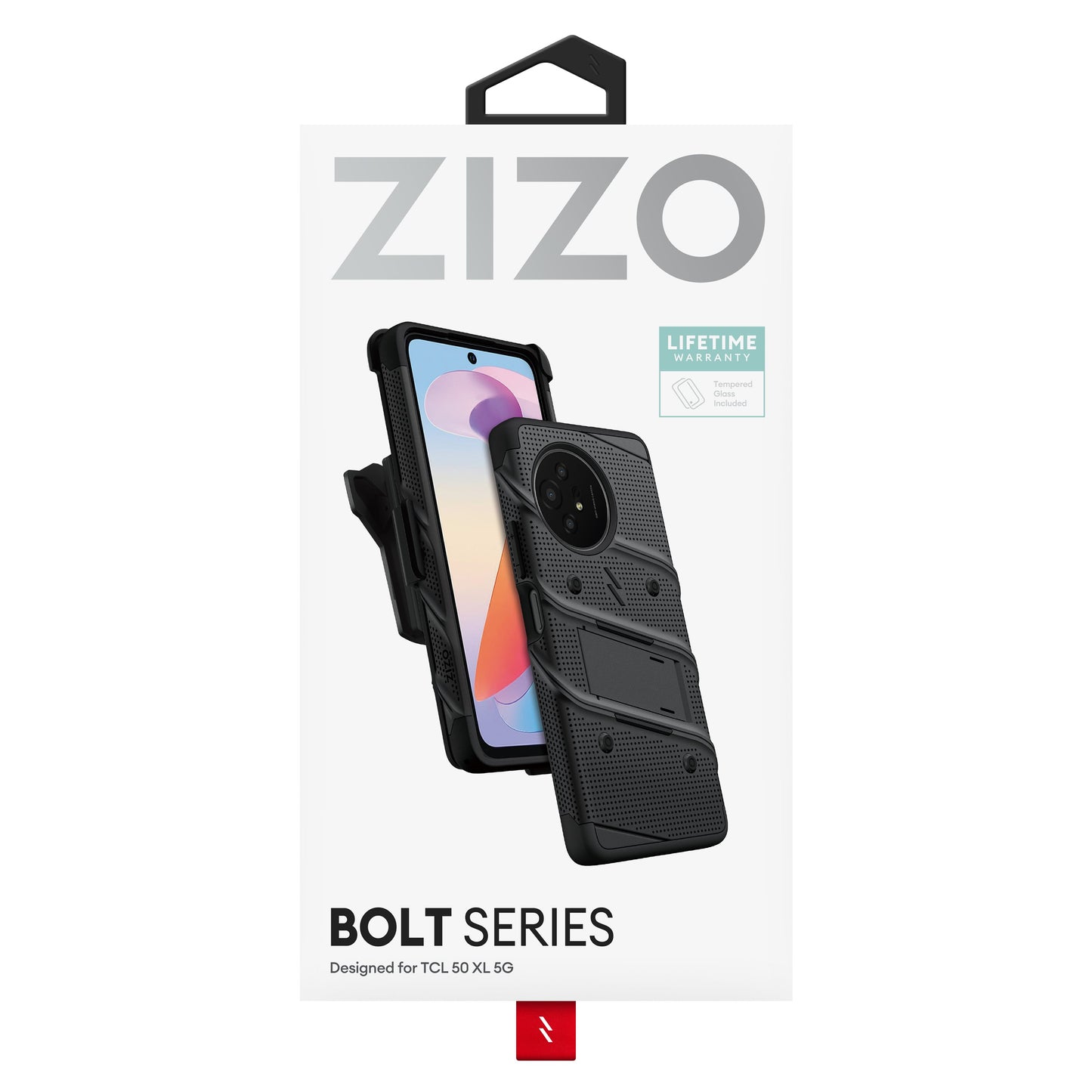 ZIZO BOLT Bundle TCL 50 XL 5G Case with Tempered Glass