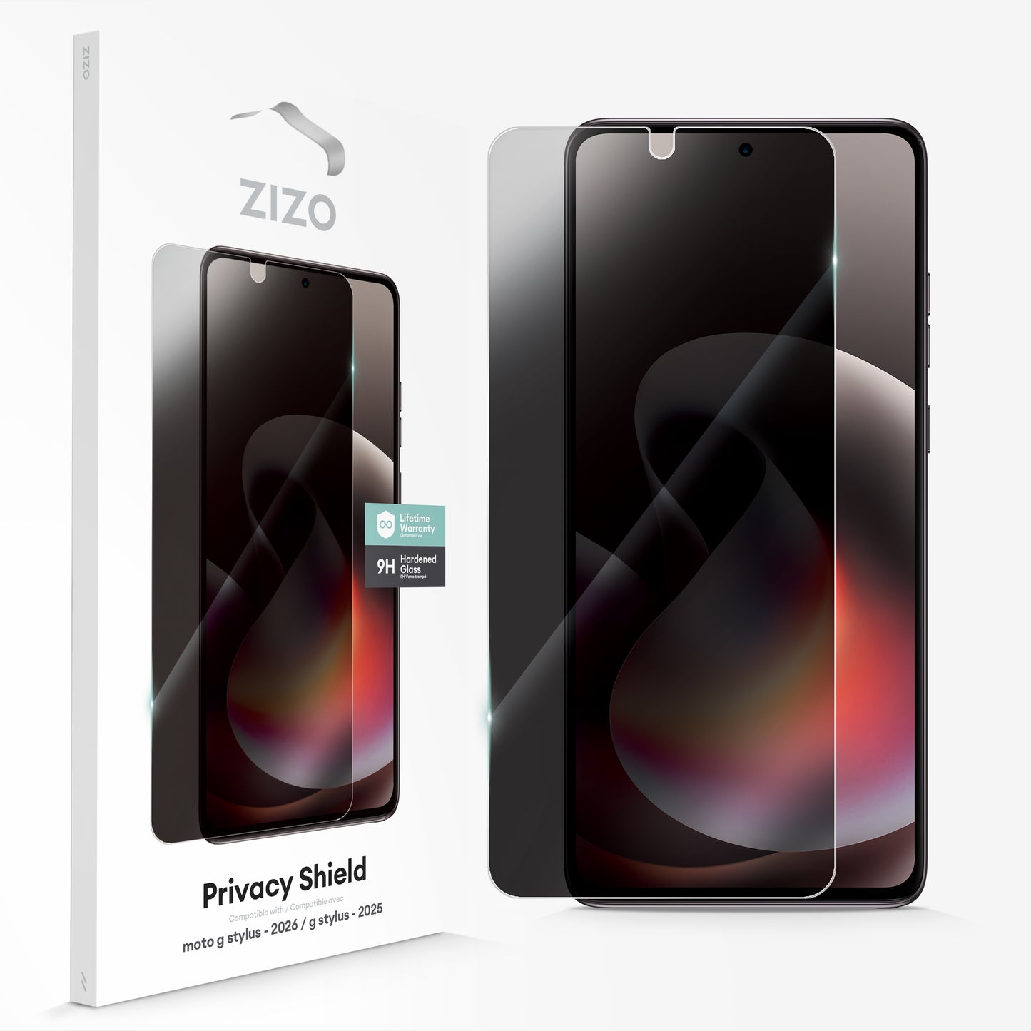 ZIZO PRIVACY Tempered Glass Screen Protector for moto g stylus - 2026 / 2025