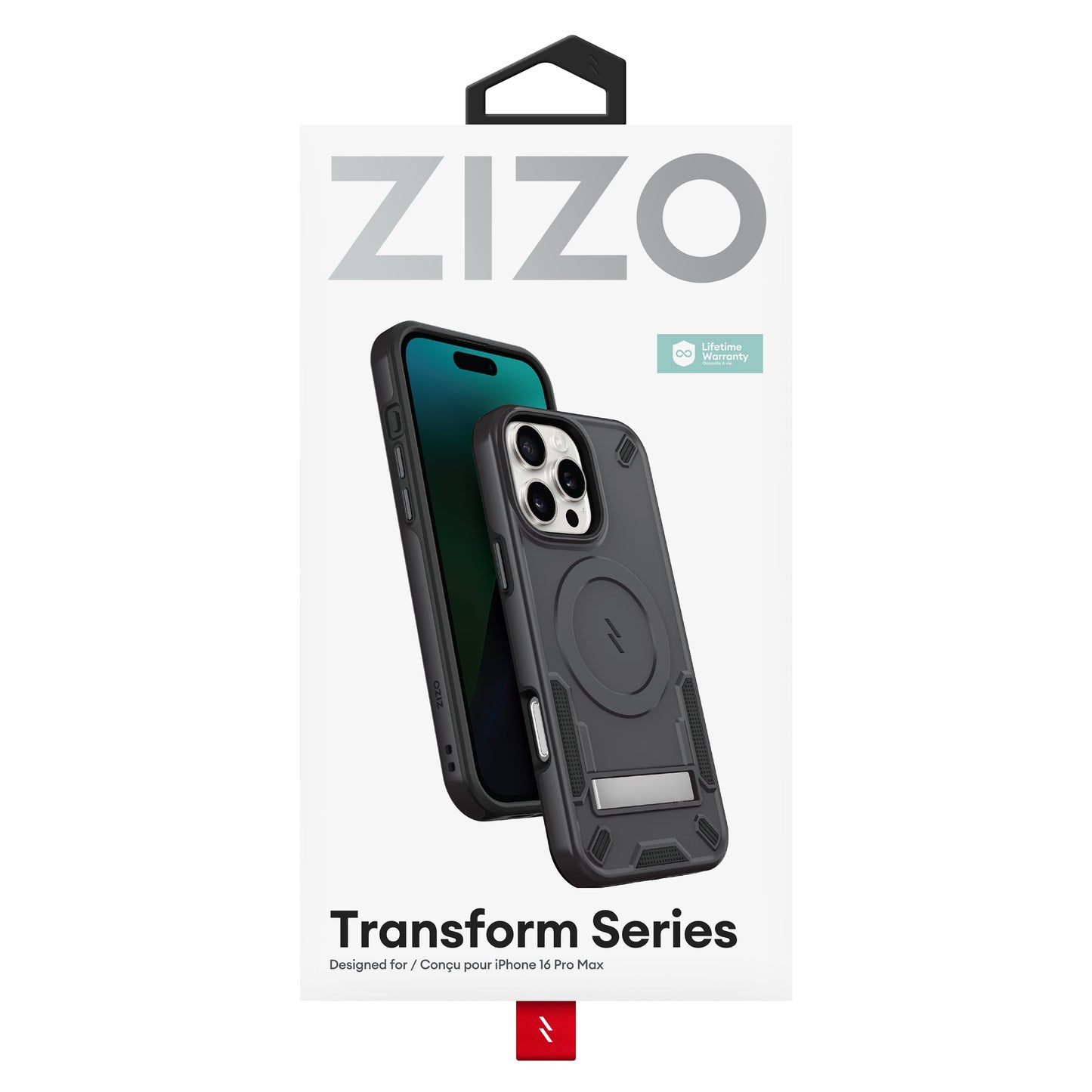 ZIZO TRANSFORM Series iPhone 16 Pro Max Case - Black