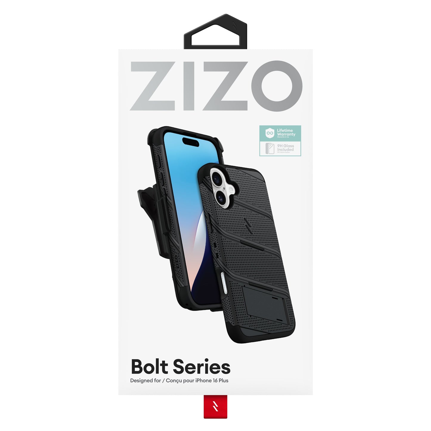 ZIZO BOLT Bundle iPhone 16 Plus Case - Black
