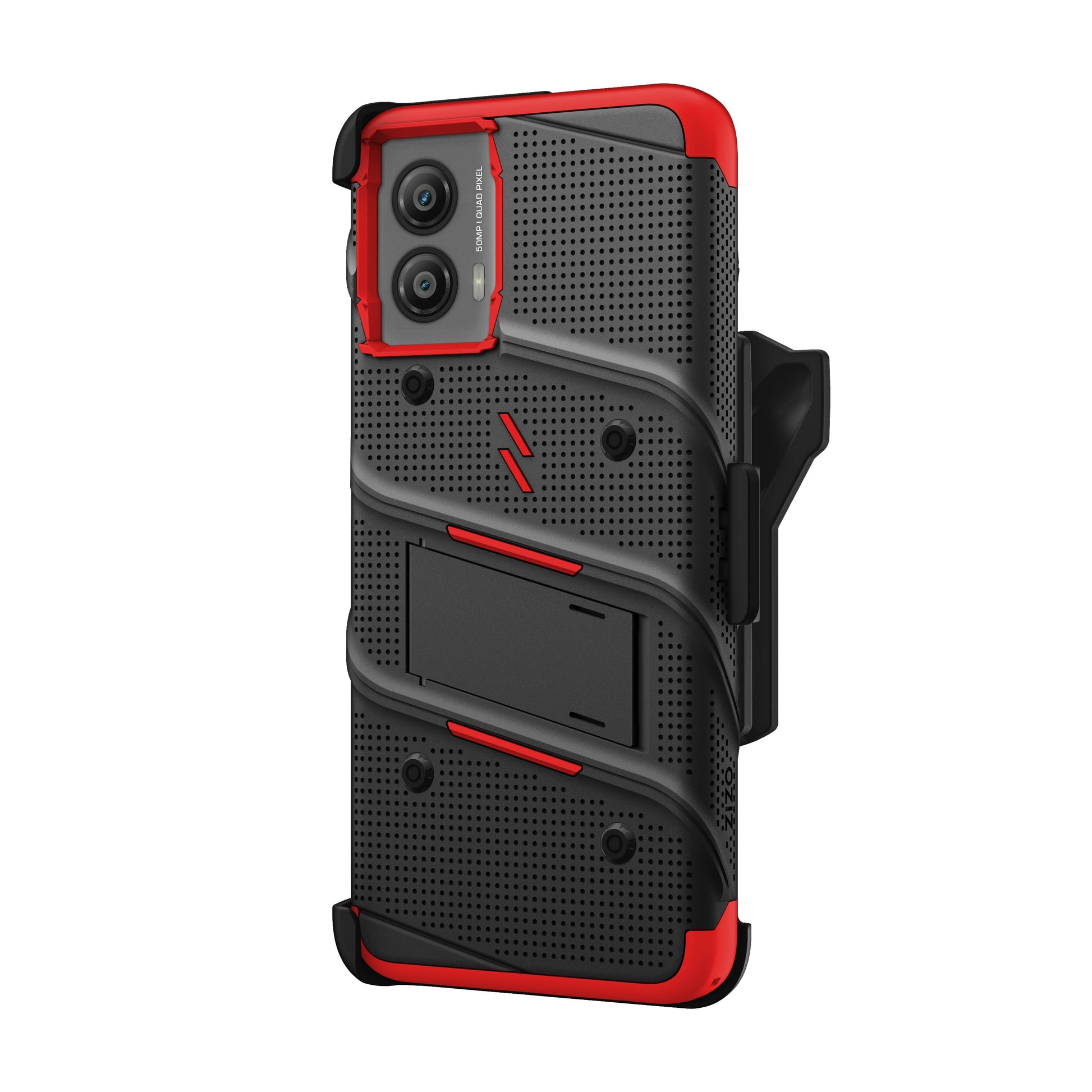 ZIZO BOLT Bundle moto g power 5G (2024) Case - Black / Red - ZIZO Wireless
