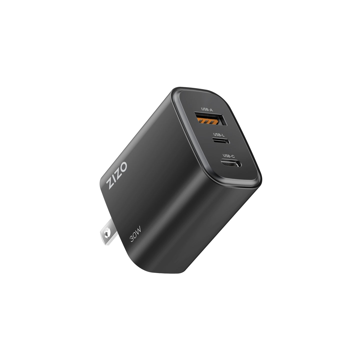 ZIZO PowerVault 30W USB-C + USB-A + Reverse Lightning Port Wall Charger - Black