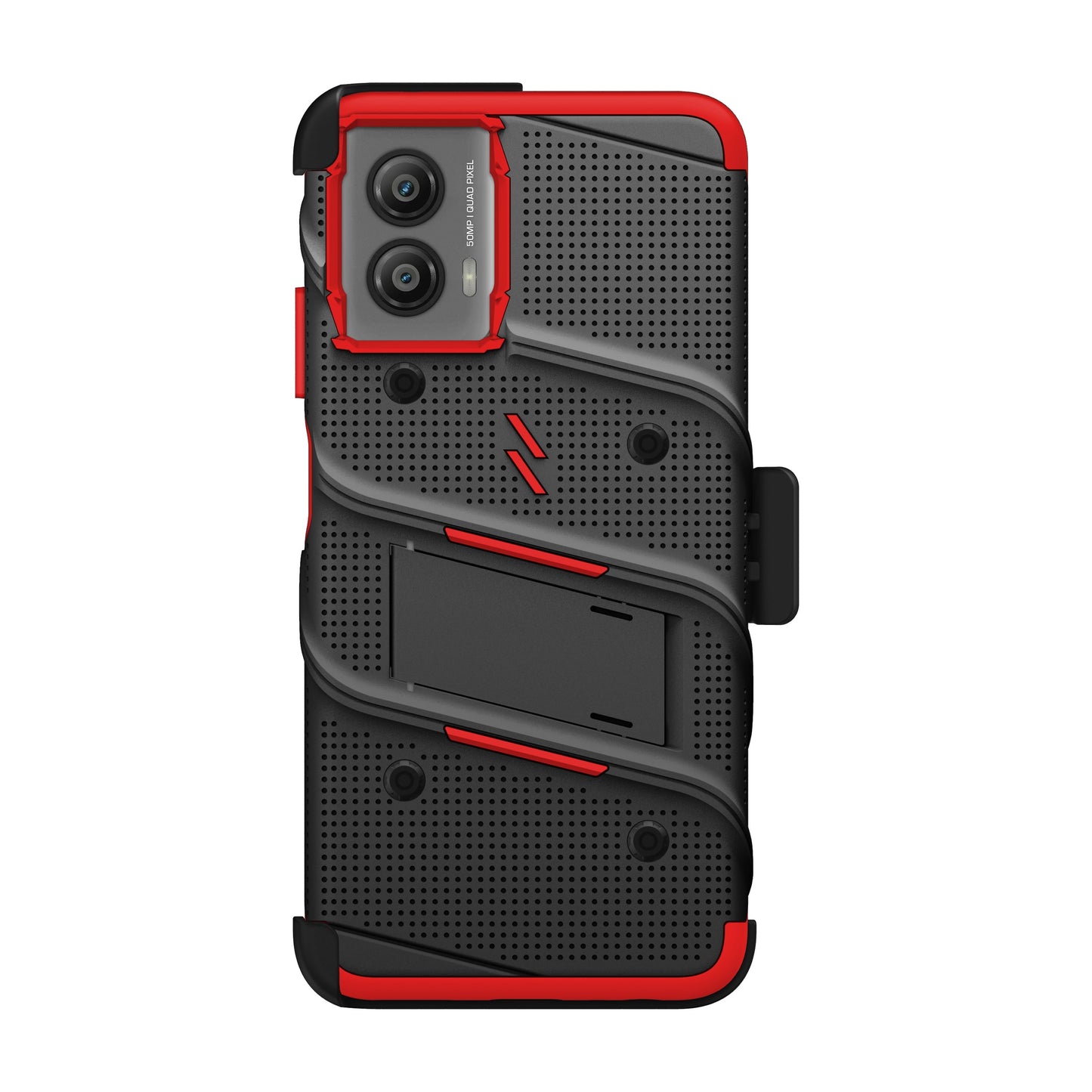 ZIZO BOLT Bundle moto g power 5G (2024) Case - Black / Red - ZIZO Wireless