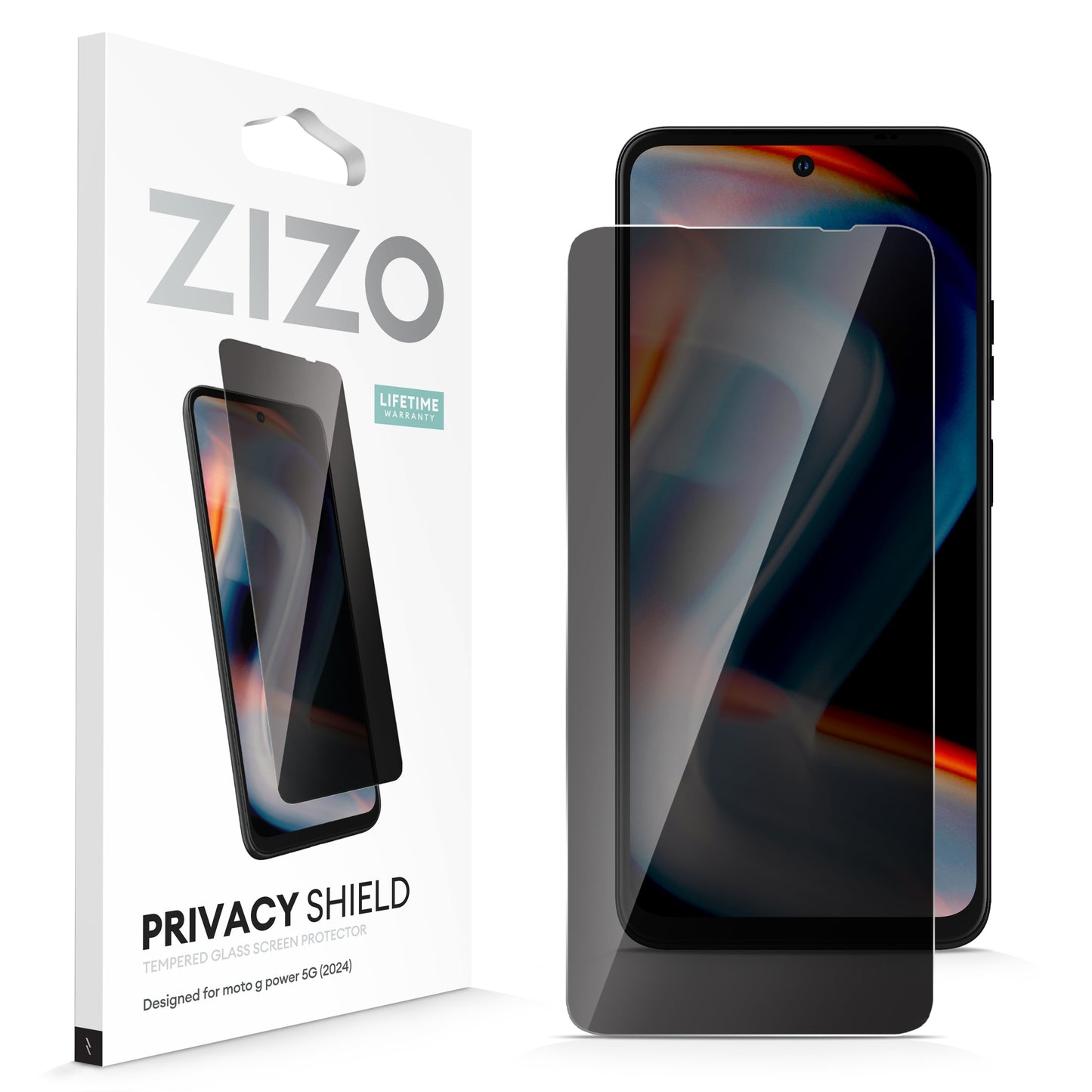 ZIZO PRIVACY Tempered Glass Screen Protector for moto g power 5G (2024)