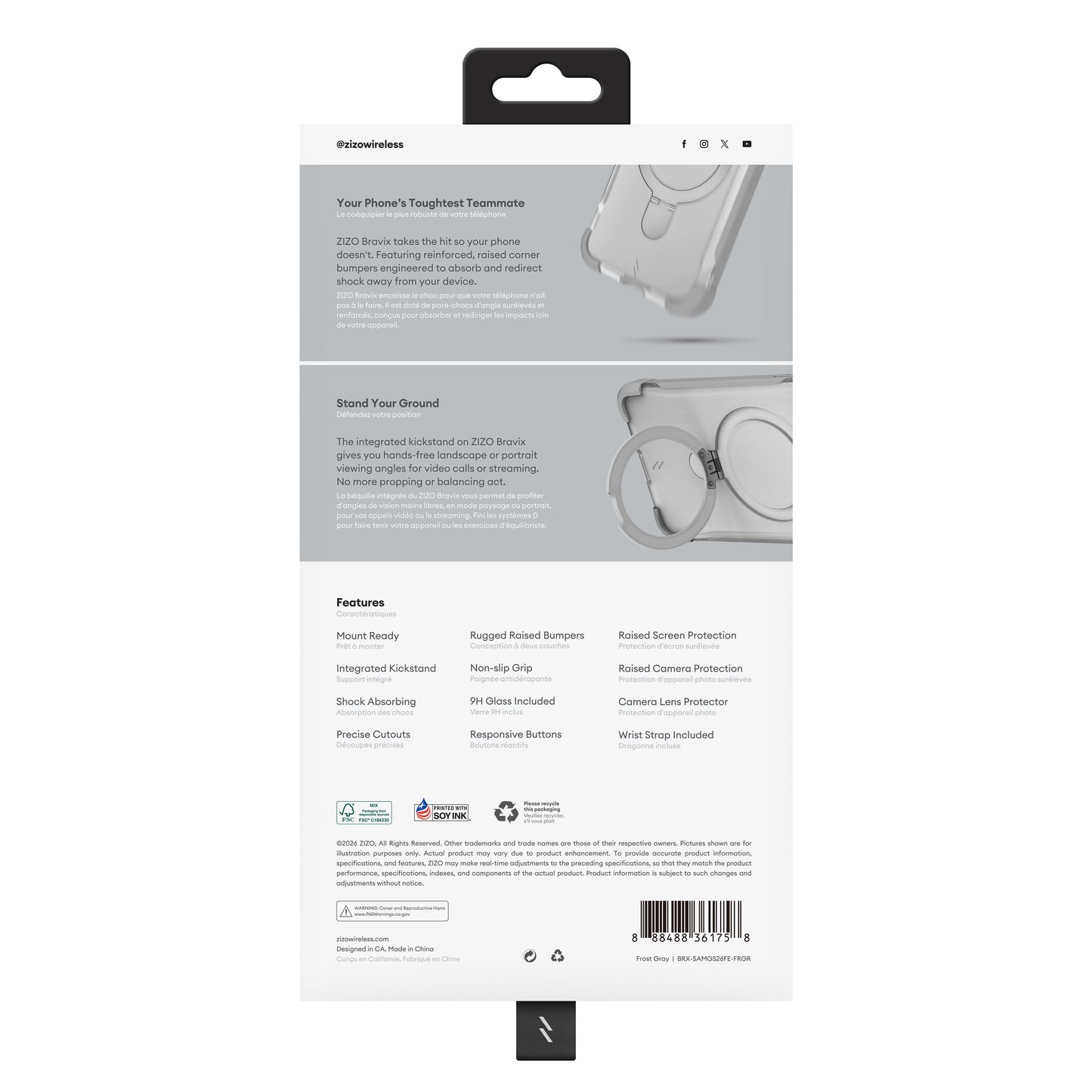 ZIZO Bravix Bundle Galaxy S26 FE 4-in-1 MagSafe Case Bundle