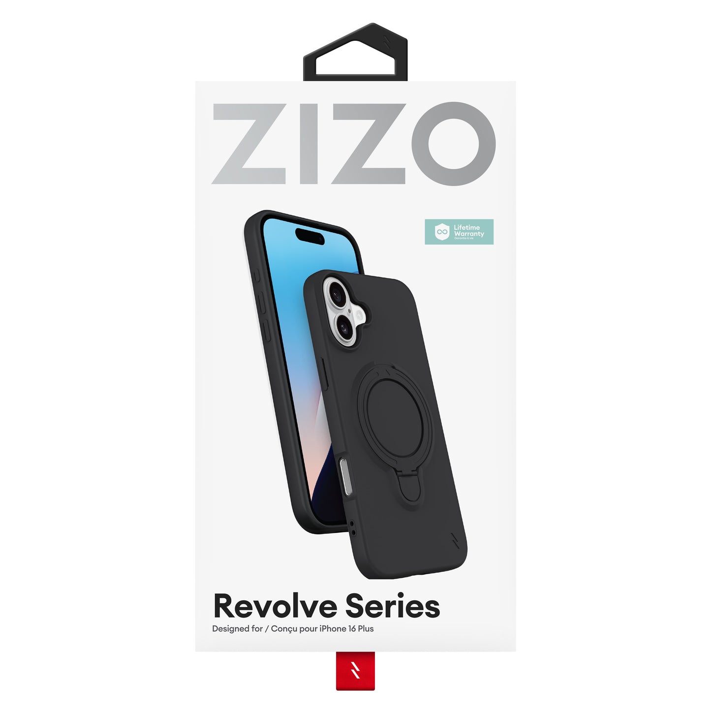 ZIZO REVOLVE Series iPhone 16 Plus Case - Magnetic Black