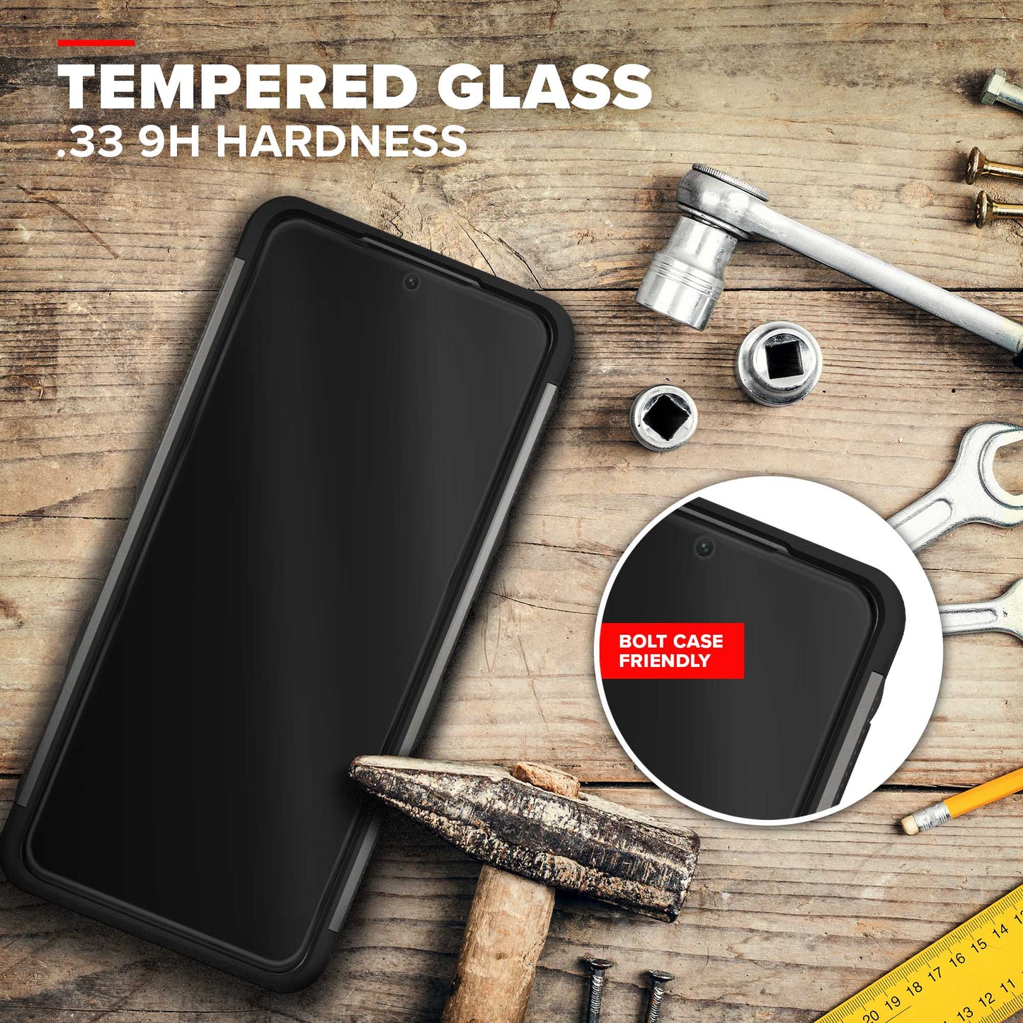 ZIZO BOLT Series Galaxy S21+ 5G Case with Tempered Glass