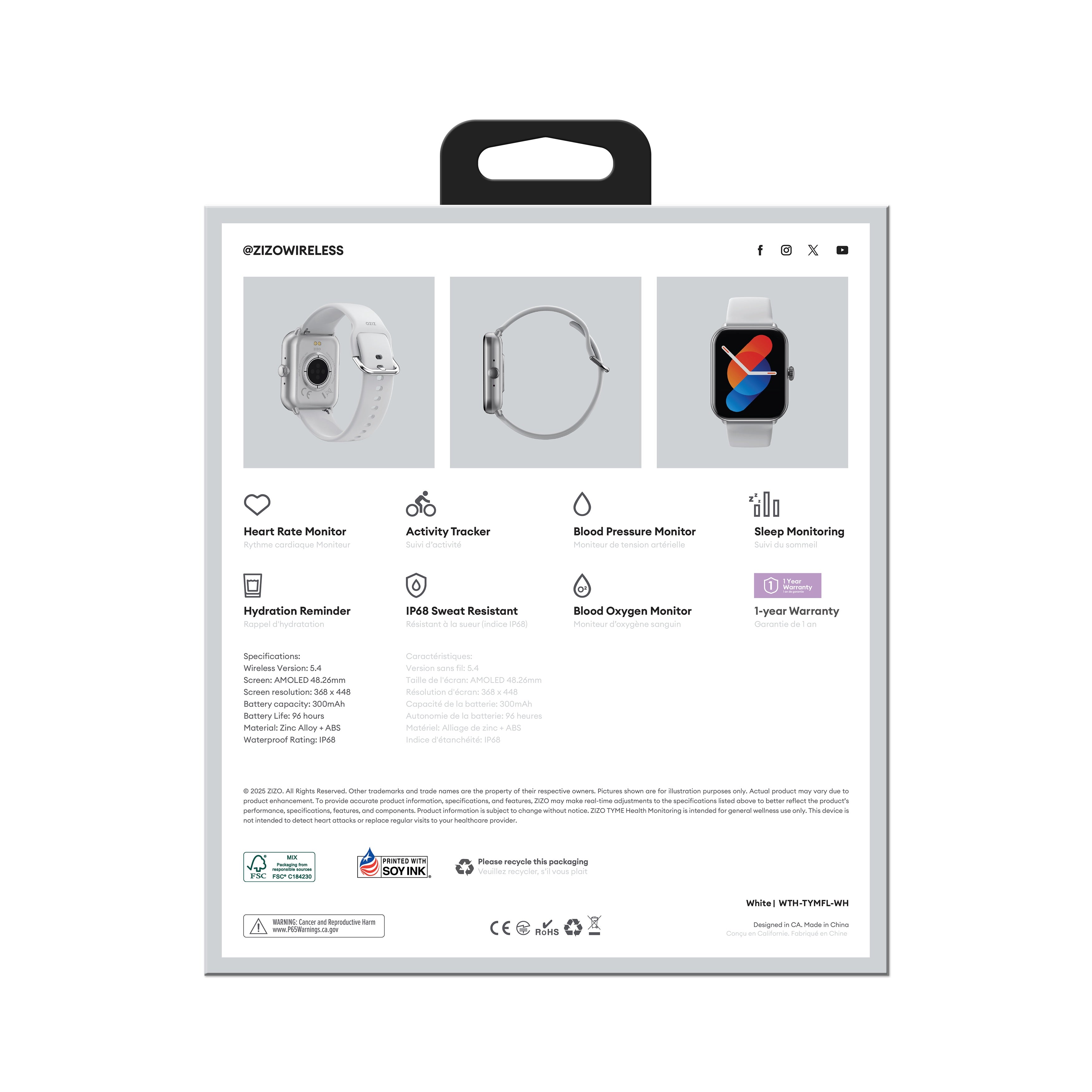 taizo ZIZO TYME Flex Smart Watch – ZIZO Wireless