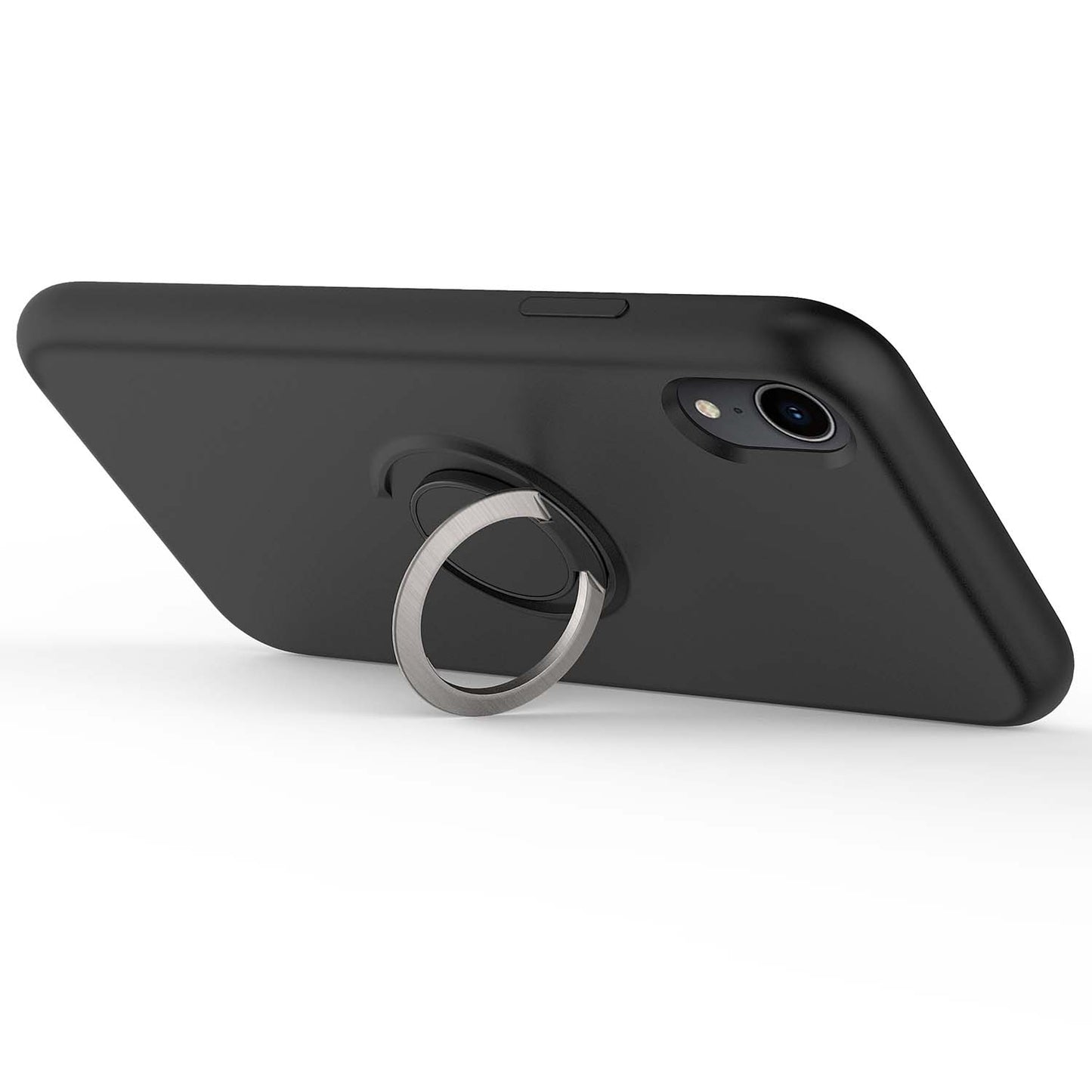 For iPhone XR - REVOLVE Case with Built In 360° Ring Holder Kickstand and Magnetic Mount