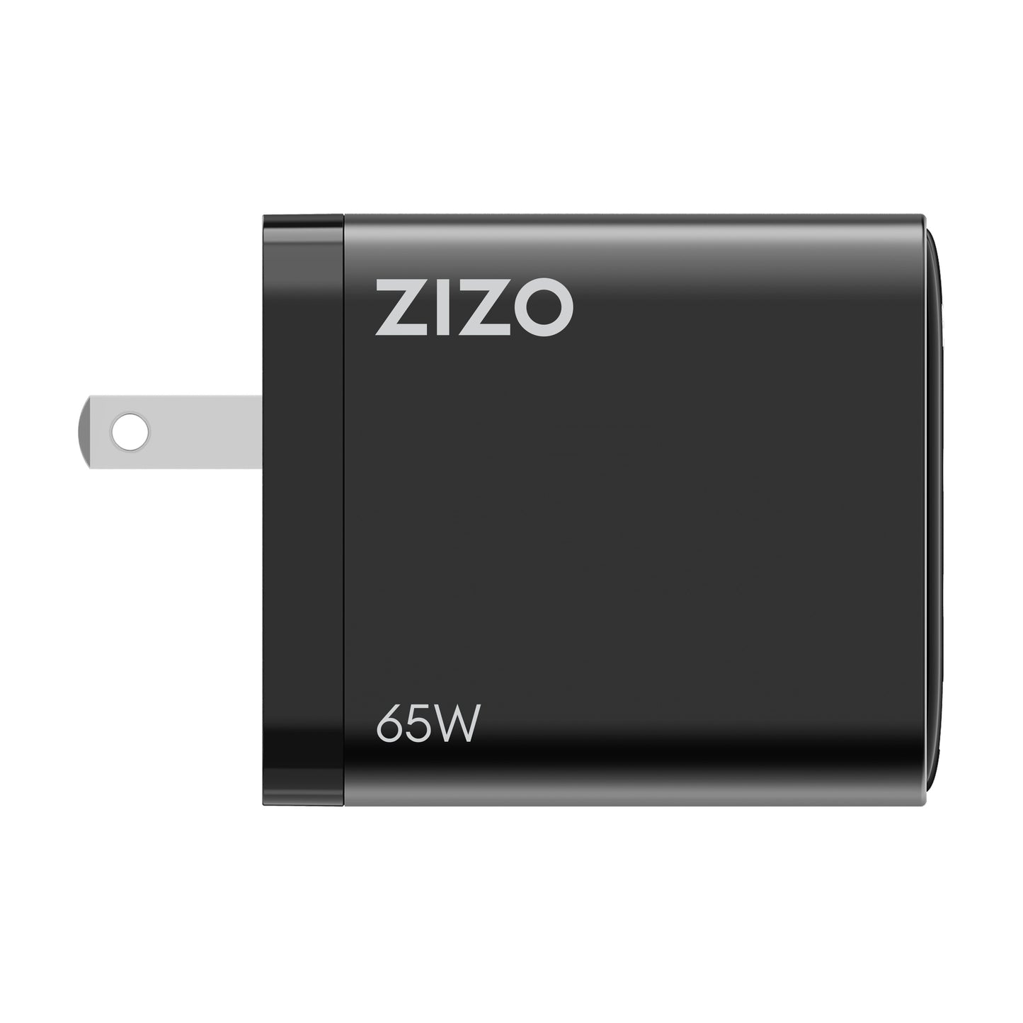 ZIZO PowerVault 65W GaN Dual USB-C + USB-A Wall Charger with Digital Power Display - Black
