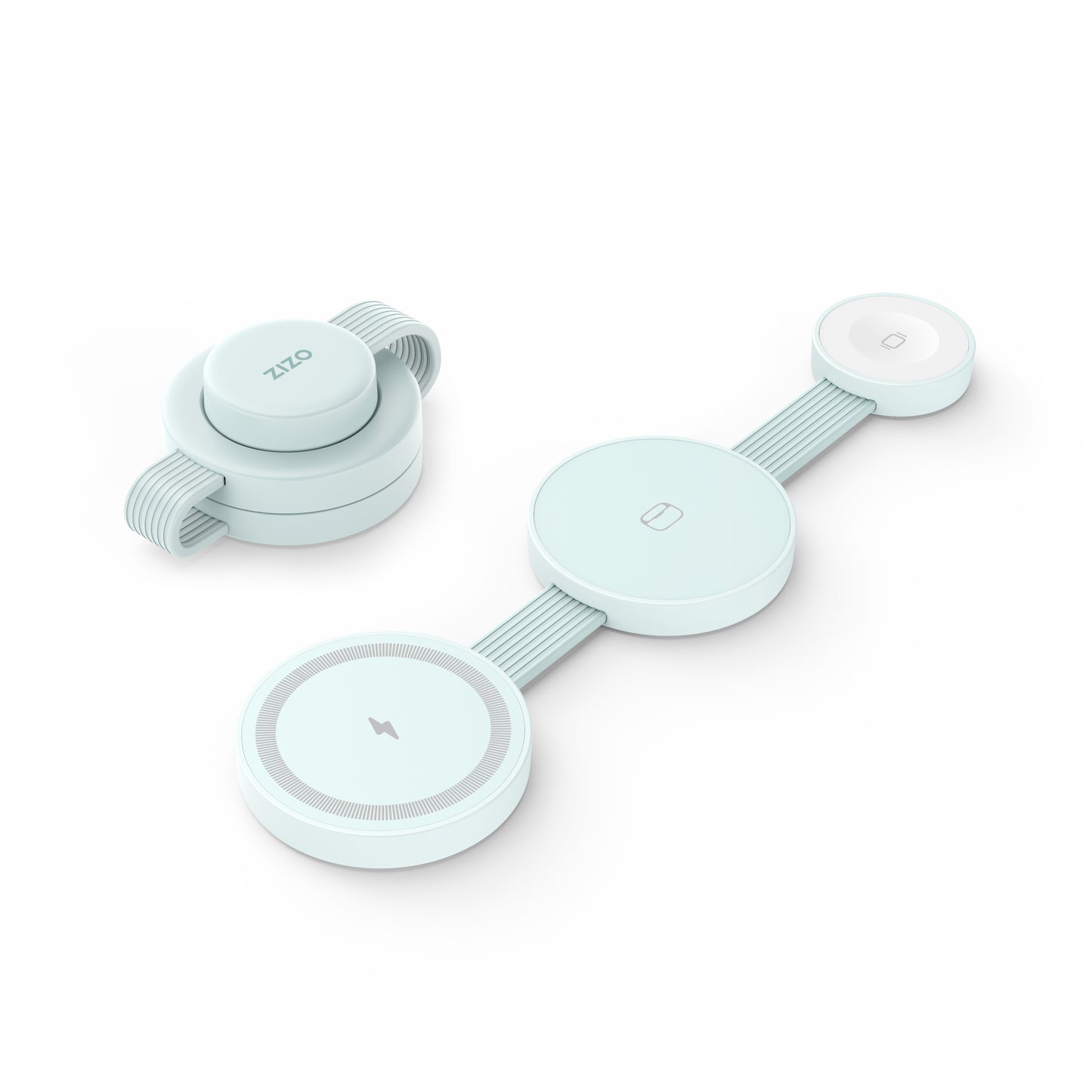 ZIZO PowerVault Fold 3-in-1 Travel Charging Station with MagSafe Mount - Mint