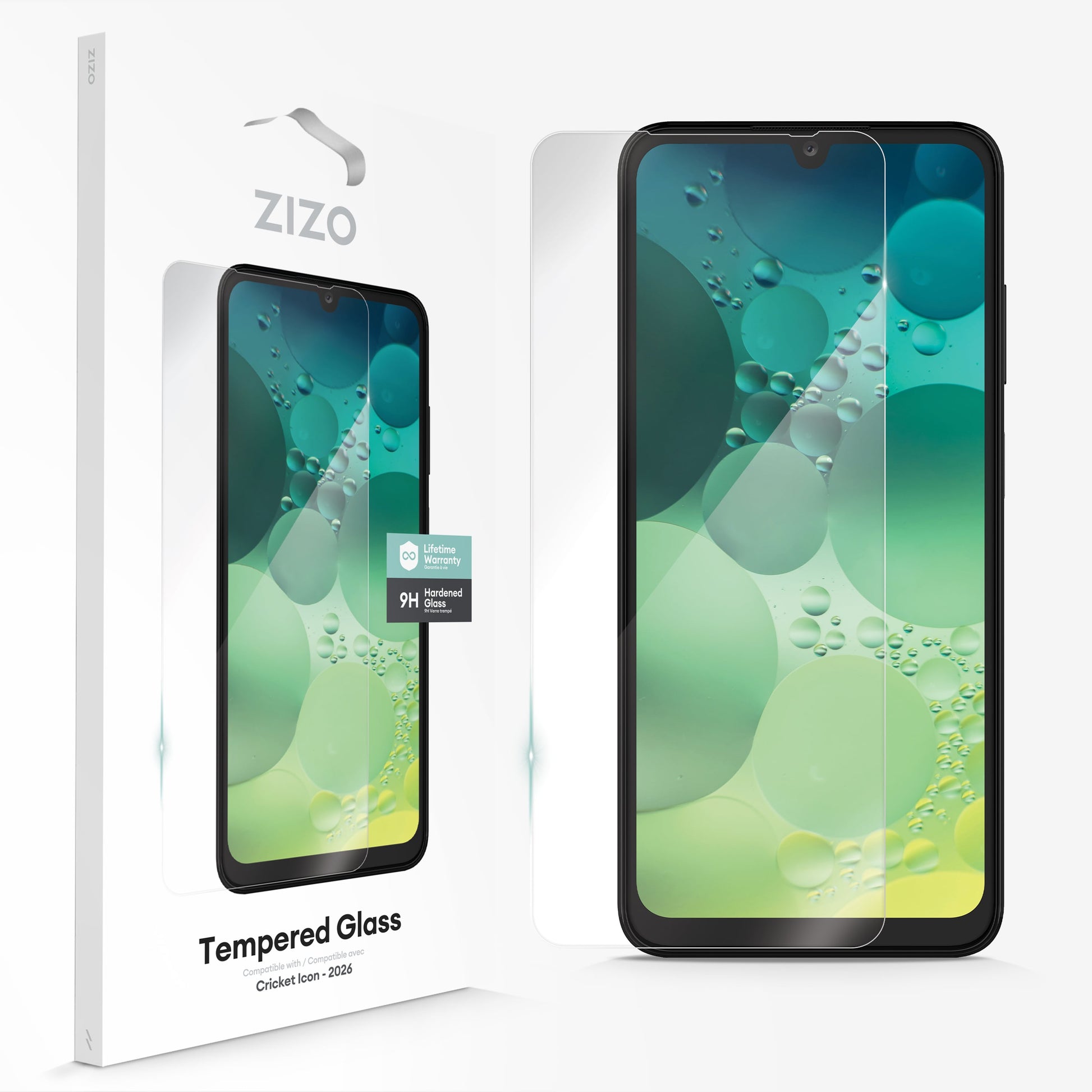 ZIZO TEMPERED GLASS Screen Protector for Cricket Icon - 2026 - Clear - ZIZO Wireless