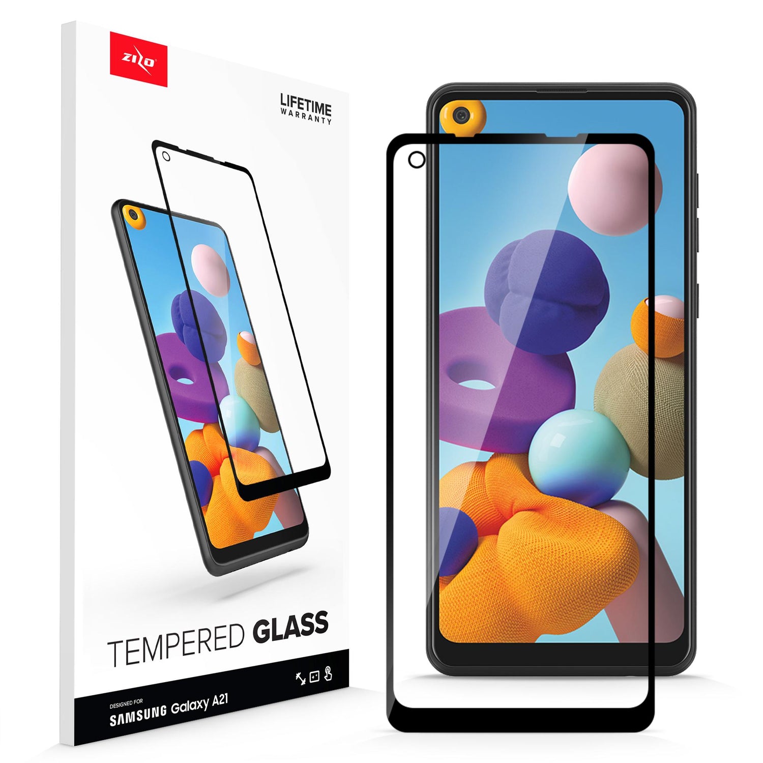 ZIZO TEMPERED GLASS Screen Protector for Samsung Galaxy A21 - ZIZO Wireless