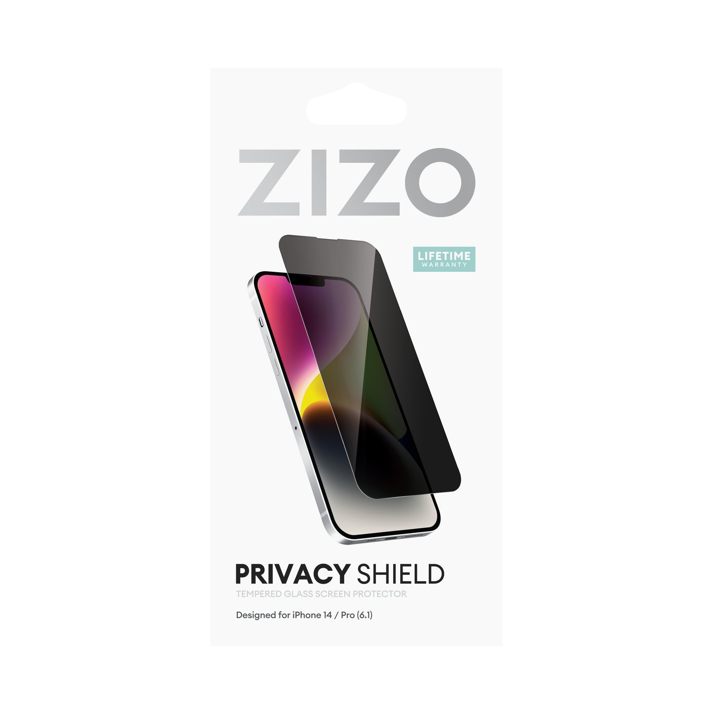 ZIZO PRIVACY Tempered Glass Screen Protector for iPhone 14, iPhone 13 - Privacy - ZIZO Wireless