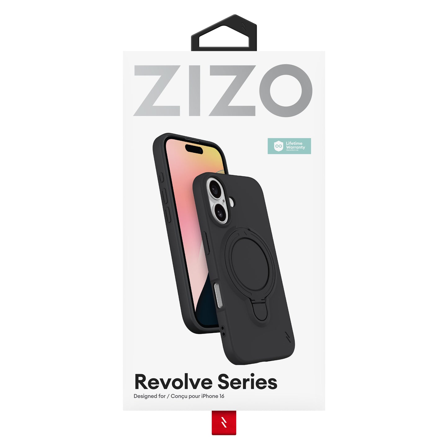 ZIZO REVOLVE Series iPhone 16 Case - Magnetic Black