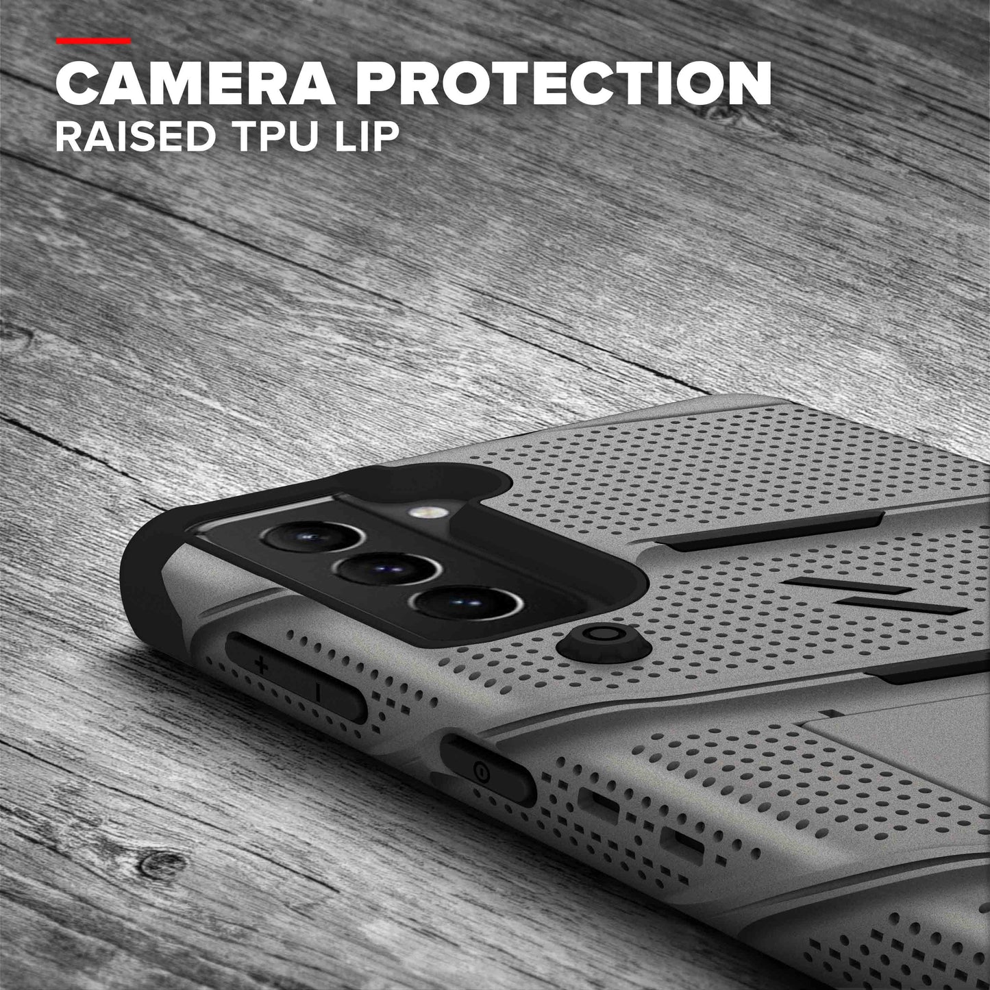 ZIZO BOLT Series Galaxy S21+ 5G Case with Tempered Glass