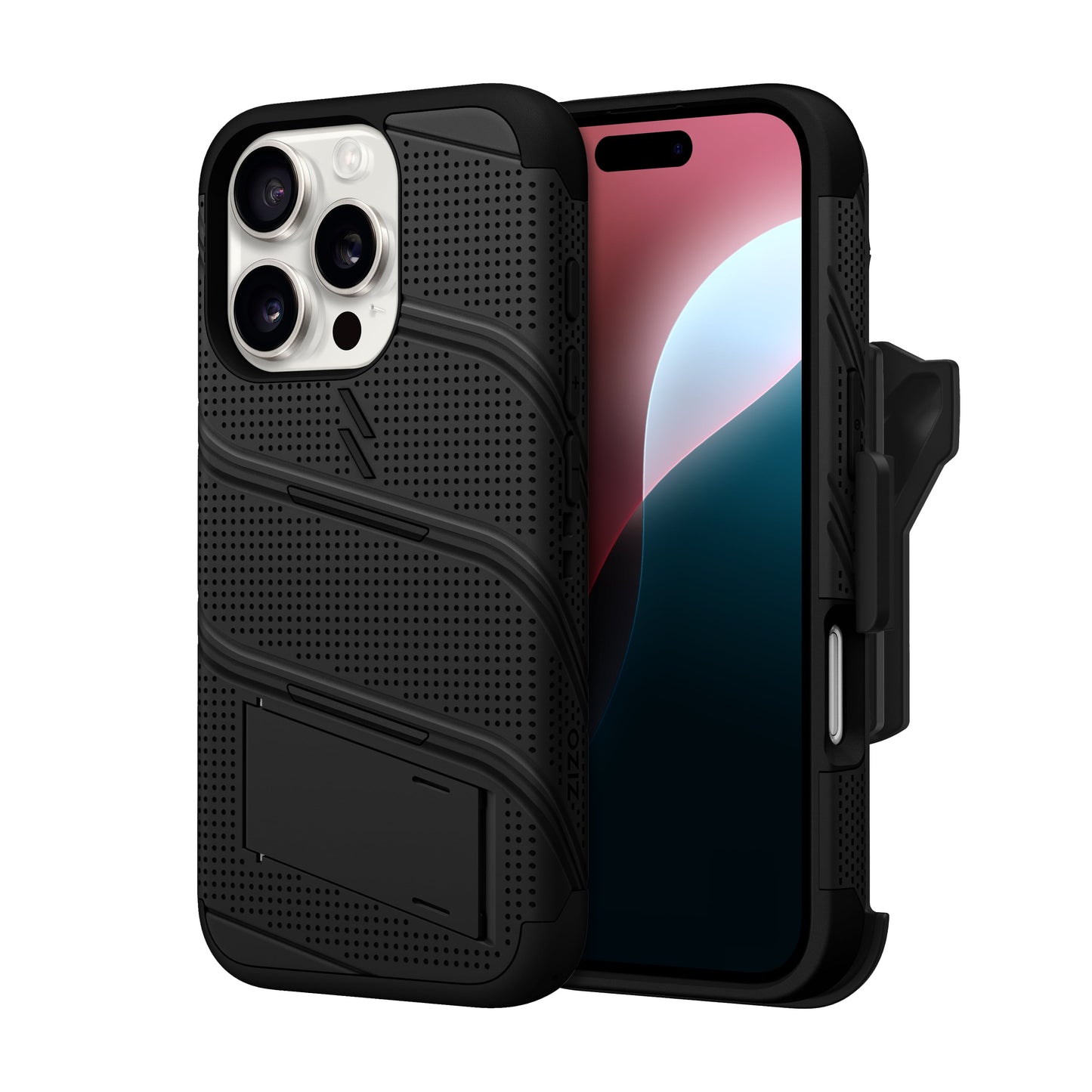 ZIZO BOLT Bundle iPhone 16 Pro Case with Tempered Glass