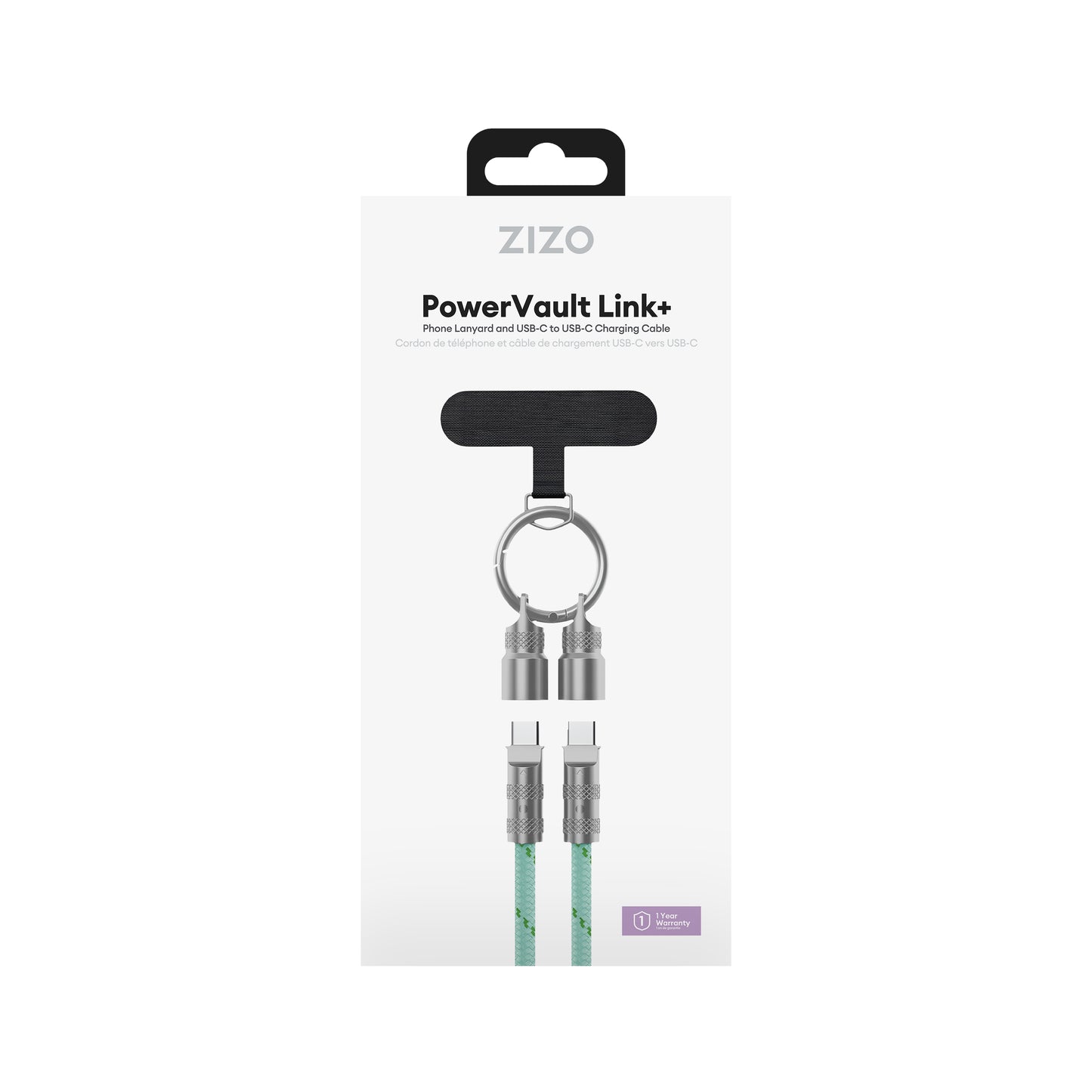 ZIZO PowerVault Link+ Lanyard USB-C Cable