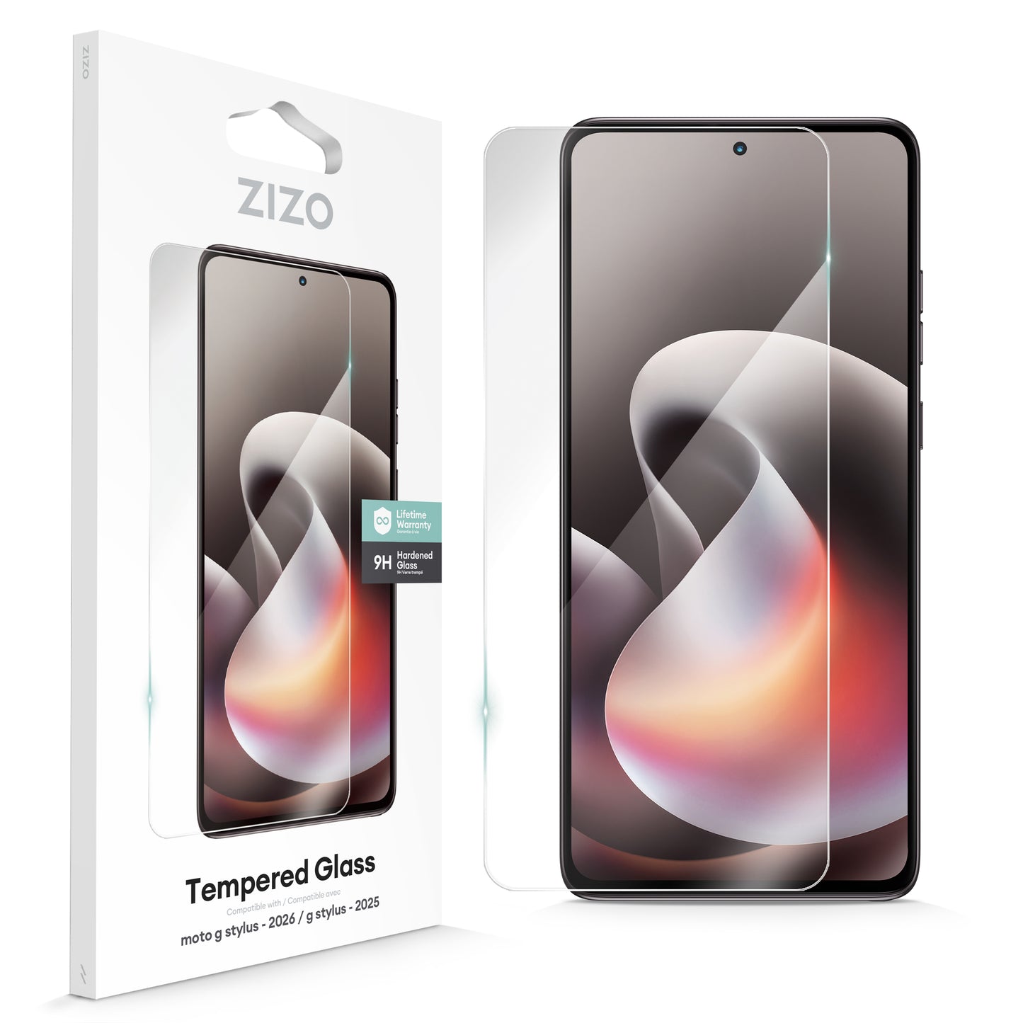 ZIZO TEMPERED GLASS Screen Protector for moto g stylus - 2026 / 2025