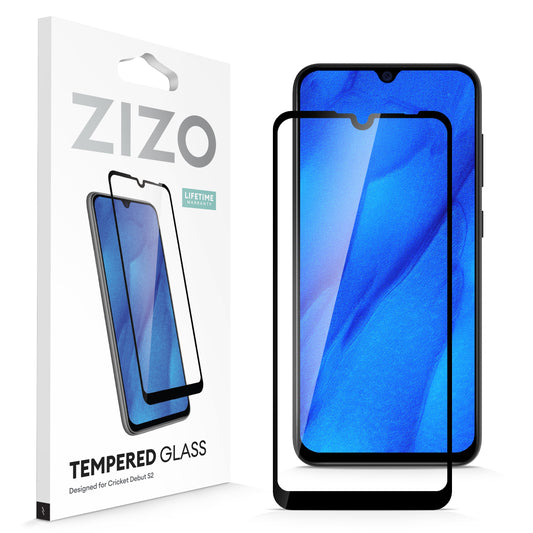 ZIZO TEMPERED GLASS Screen Protector for Cricket Debut S2 - Black - ZIZO Wireless