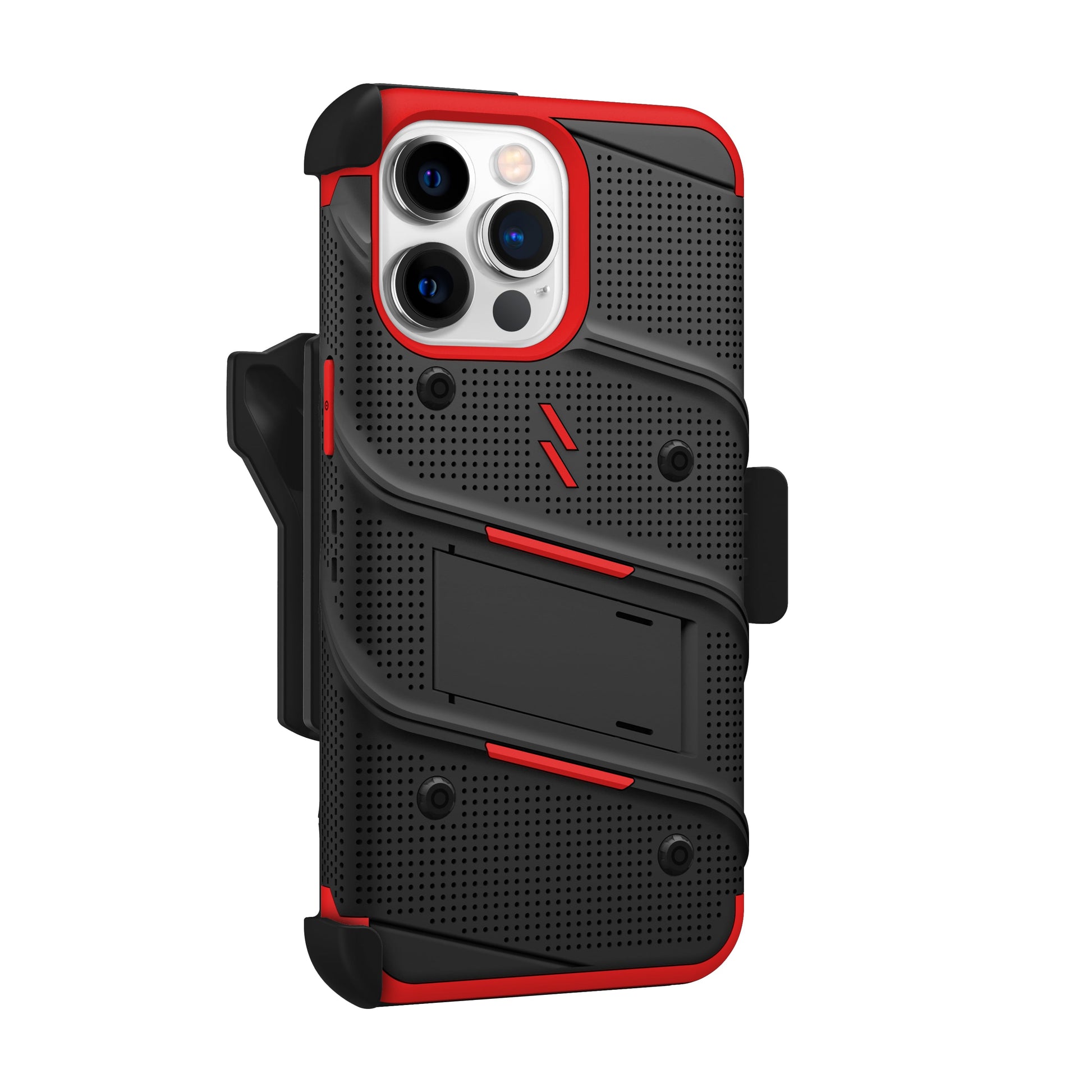 ZIZO BOLT Bundle iPhone 15 Pro Max Case - Red - ZIZO Wireless