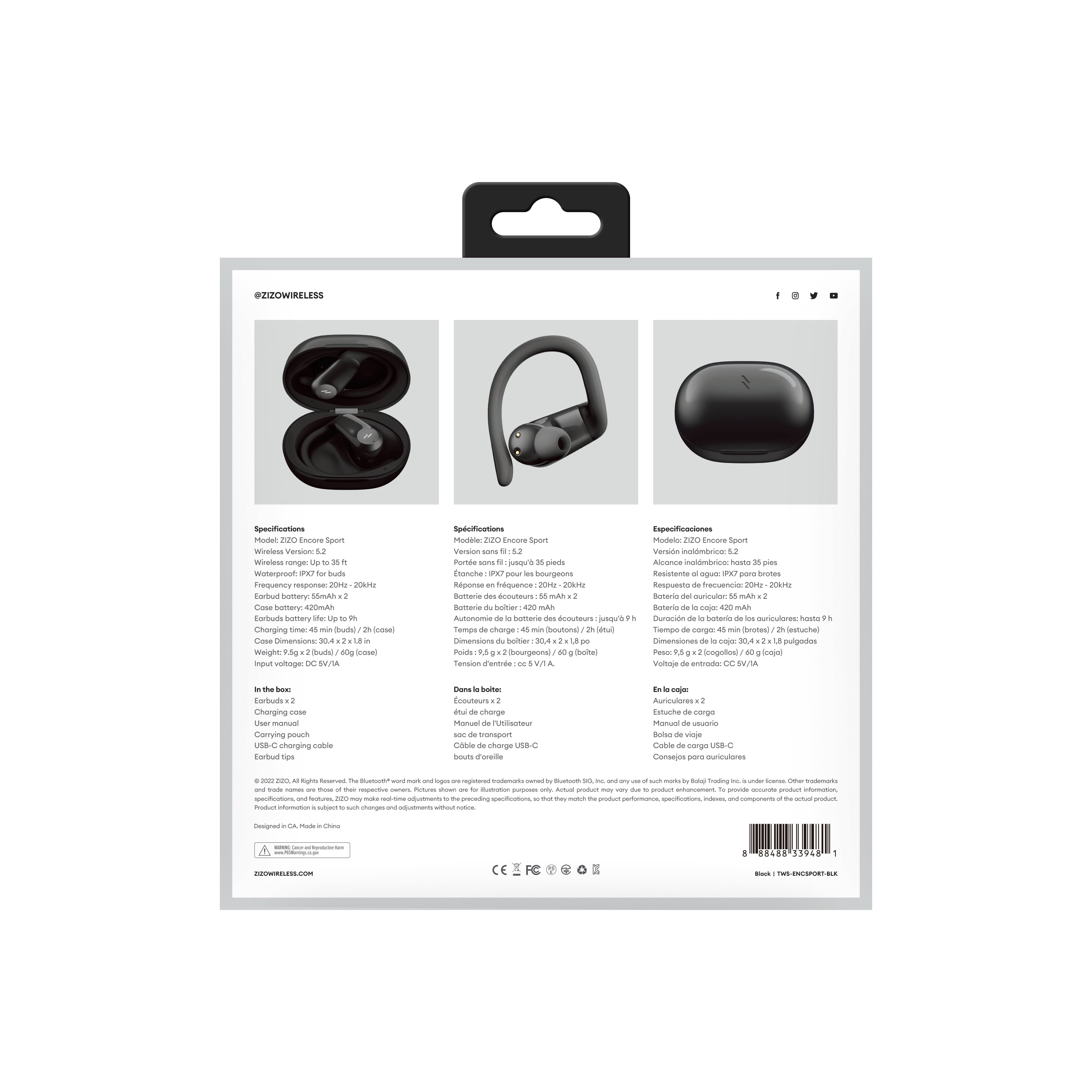ZIZO Encore Sport Active Wireless Earbuds – ZIZO Wireless