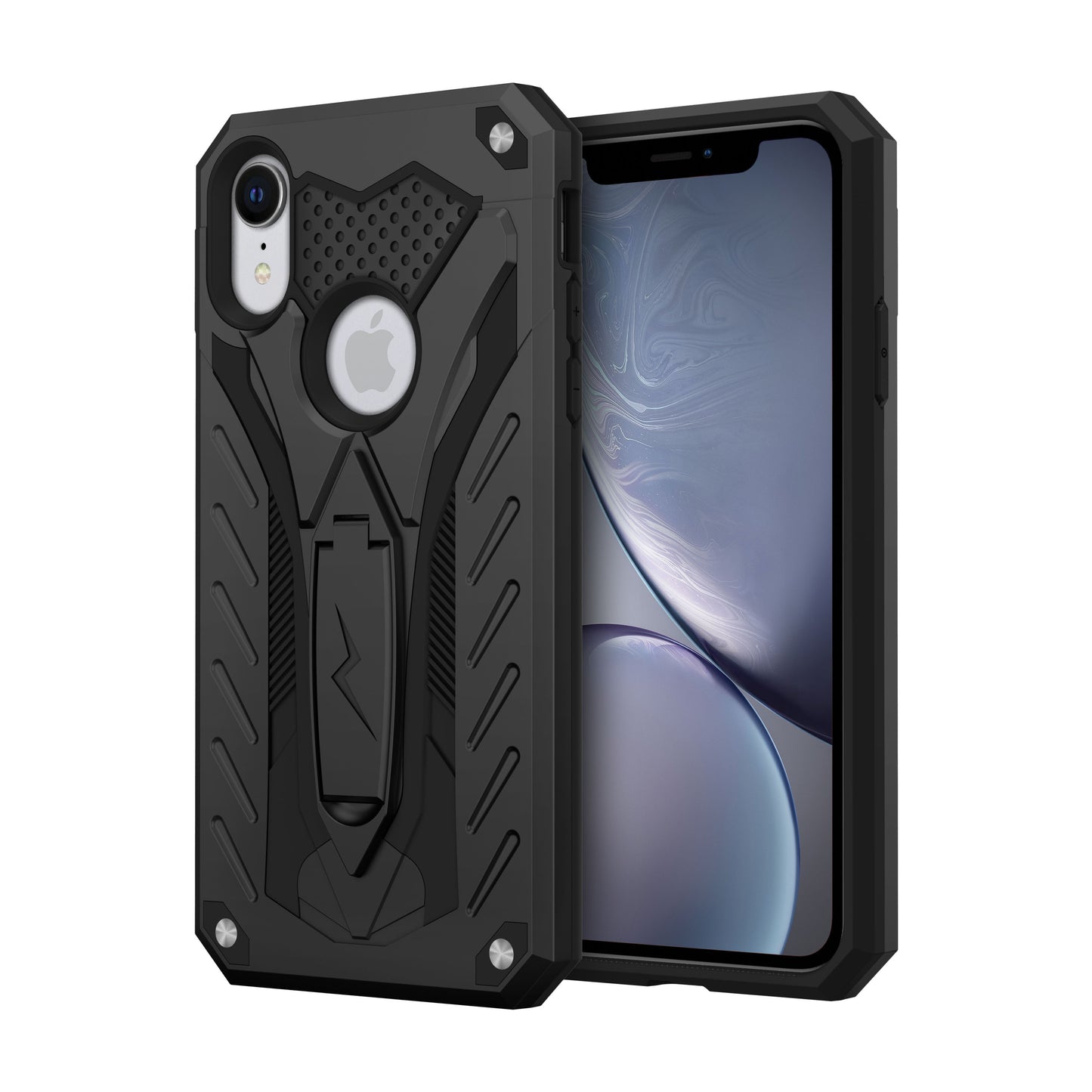 For iPhone XR - Zizo Static Series Dual Layered Hybrid Case with Kickstand