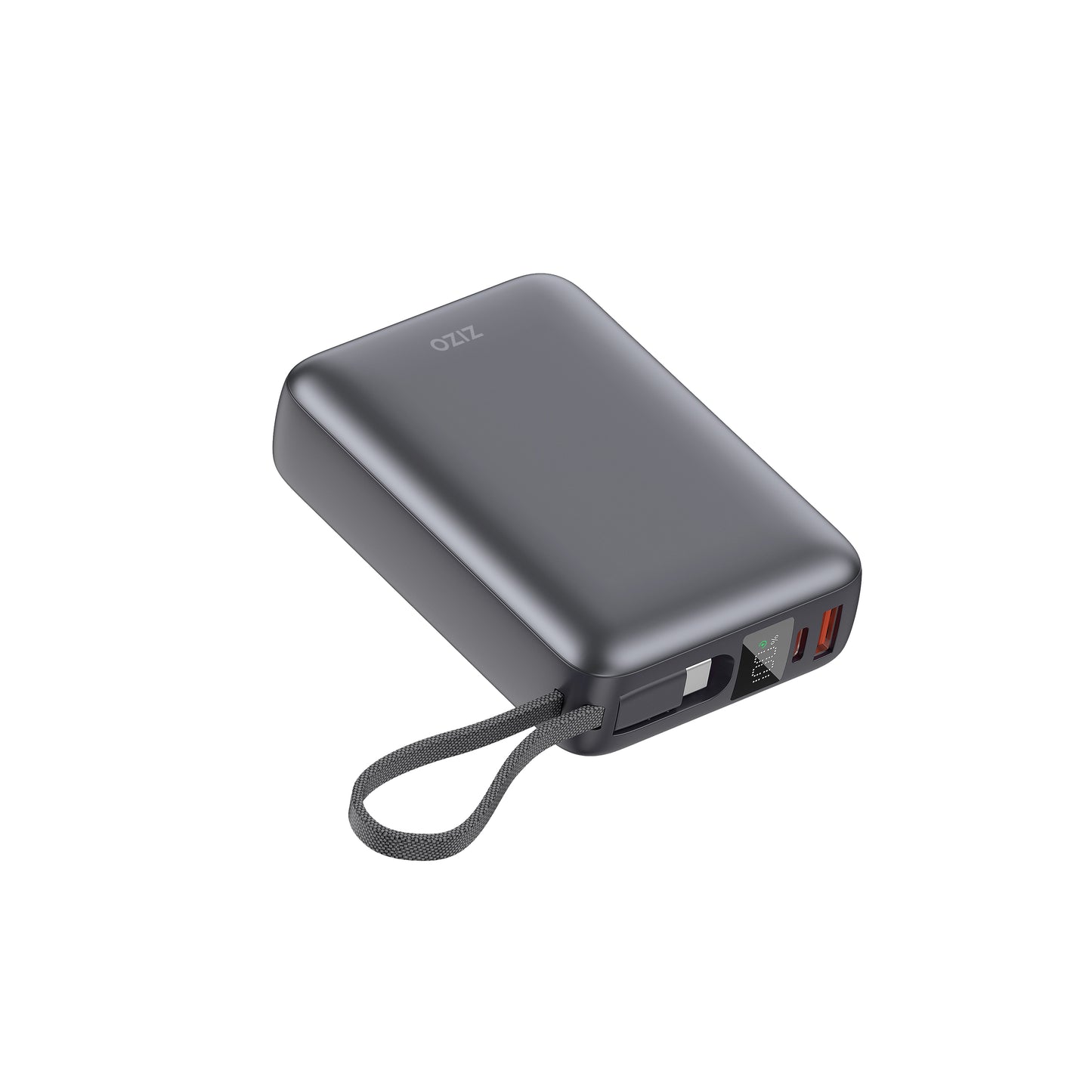 ZIZO PowerVault 45W Power Bank 20,000mAh with Built-in USB-C Cable - Space Black
