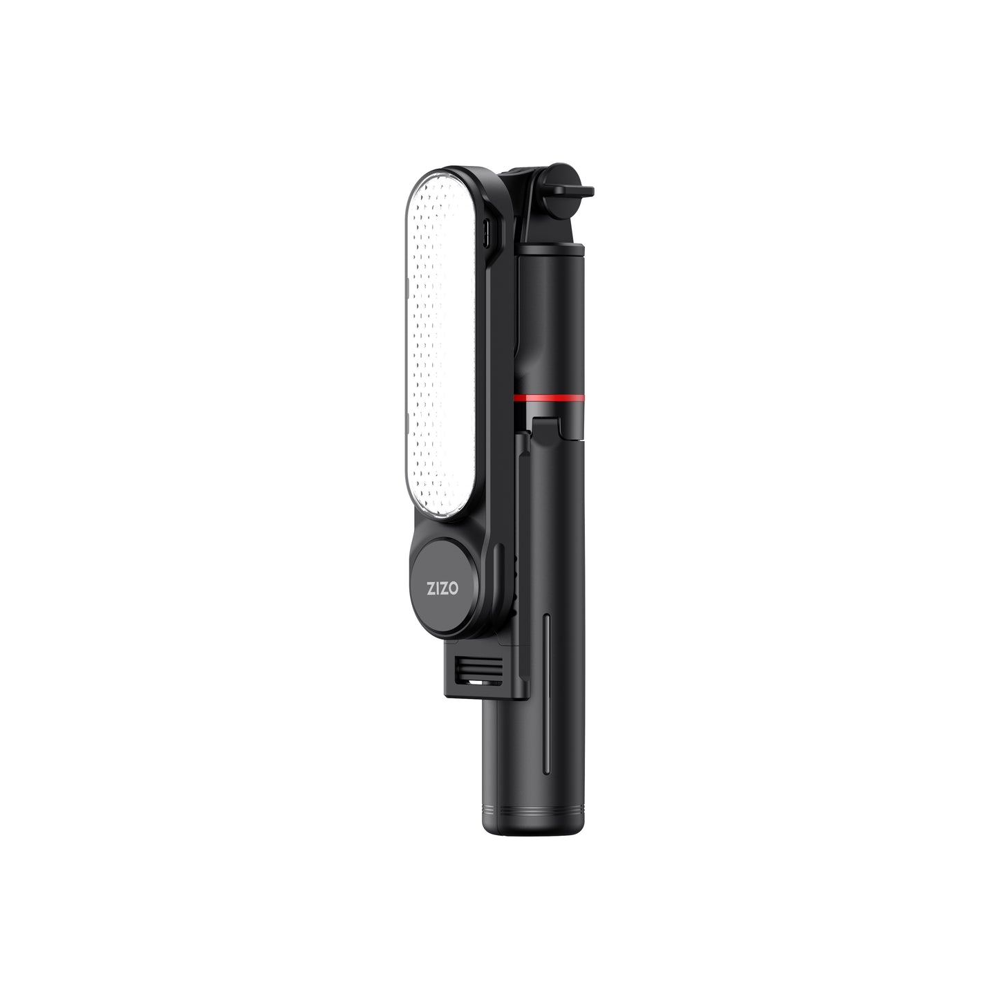 ZIZO Gear Selfie Stick Tripod with Built-in LED Light - Black