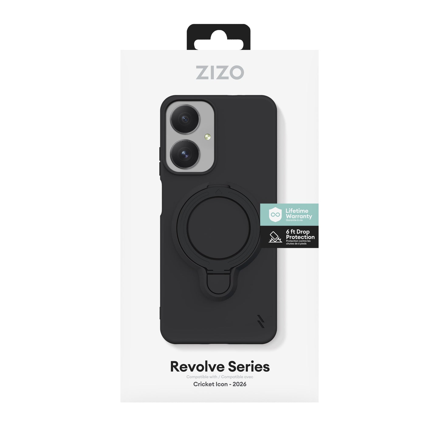 ZIZO REVOLVE Series Cricket Icon - 2026 Case - Magnetic Black - ZIZO Wireless